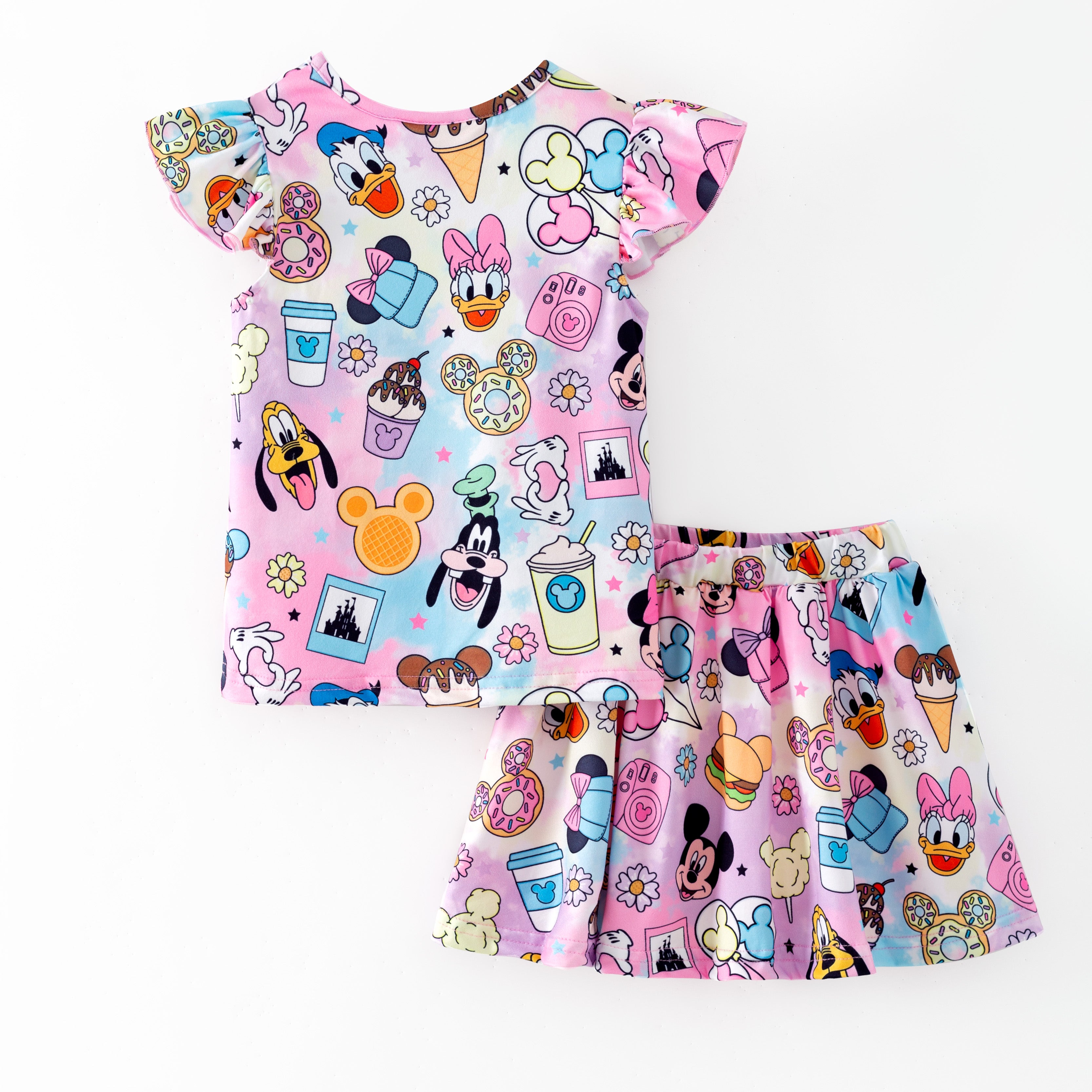 (Pre Order,Prepack Zone)Girls Spring&Summer Print Skort Set(Mix Size)