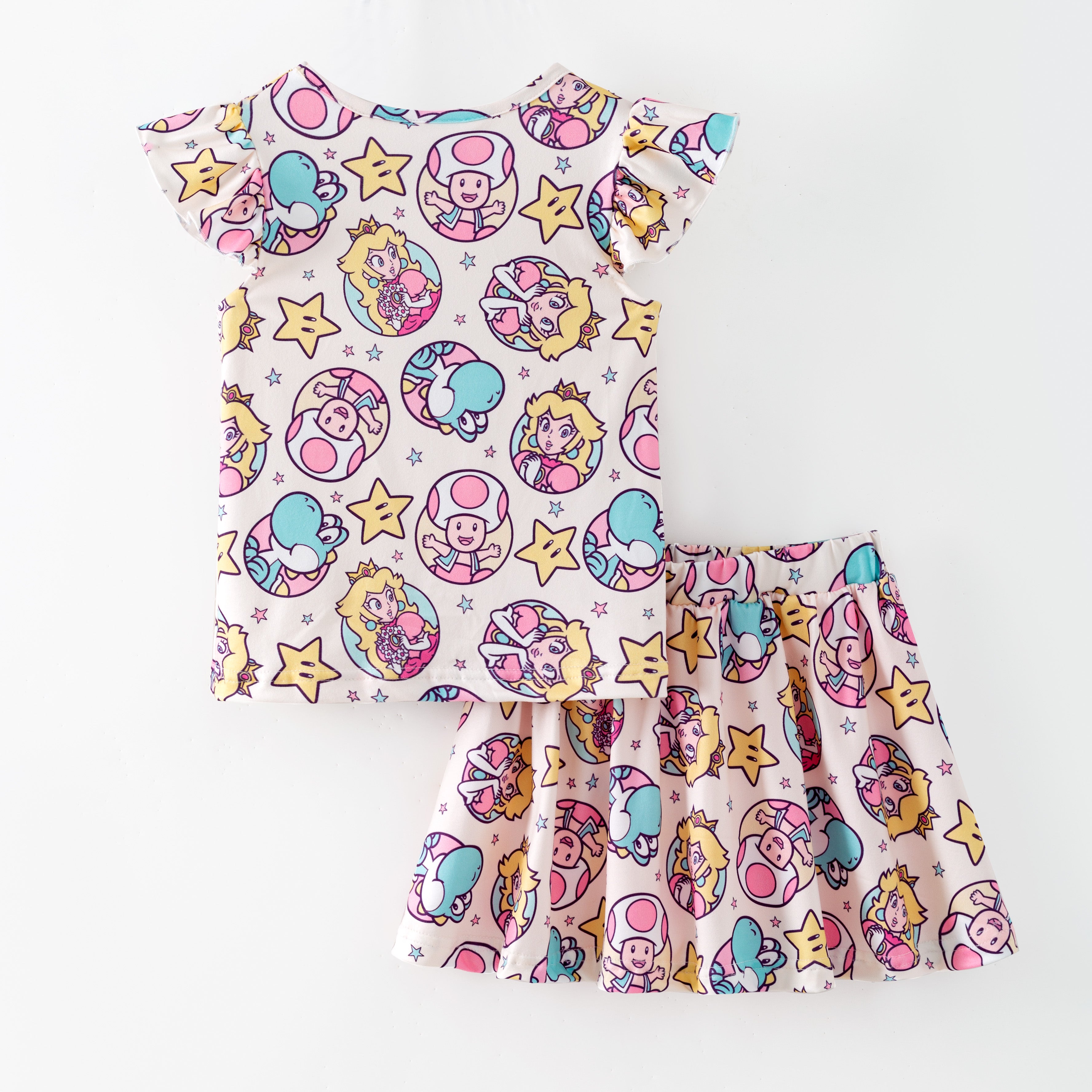 (Pre Order,Prepack Zone)Girls Spring&Summer Print Skort Set(Mix Size)