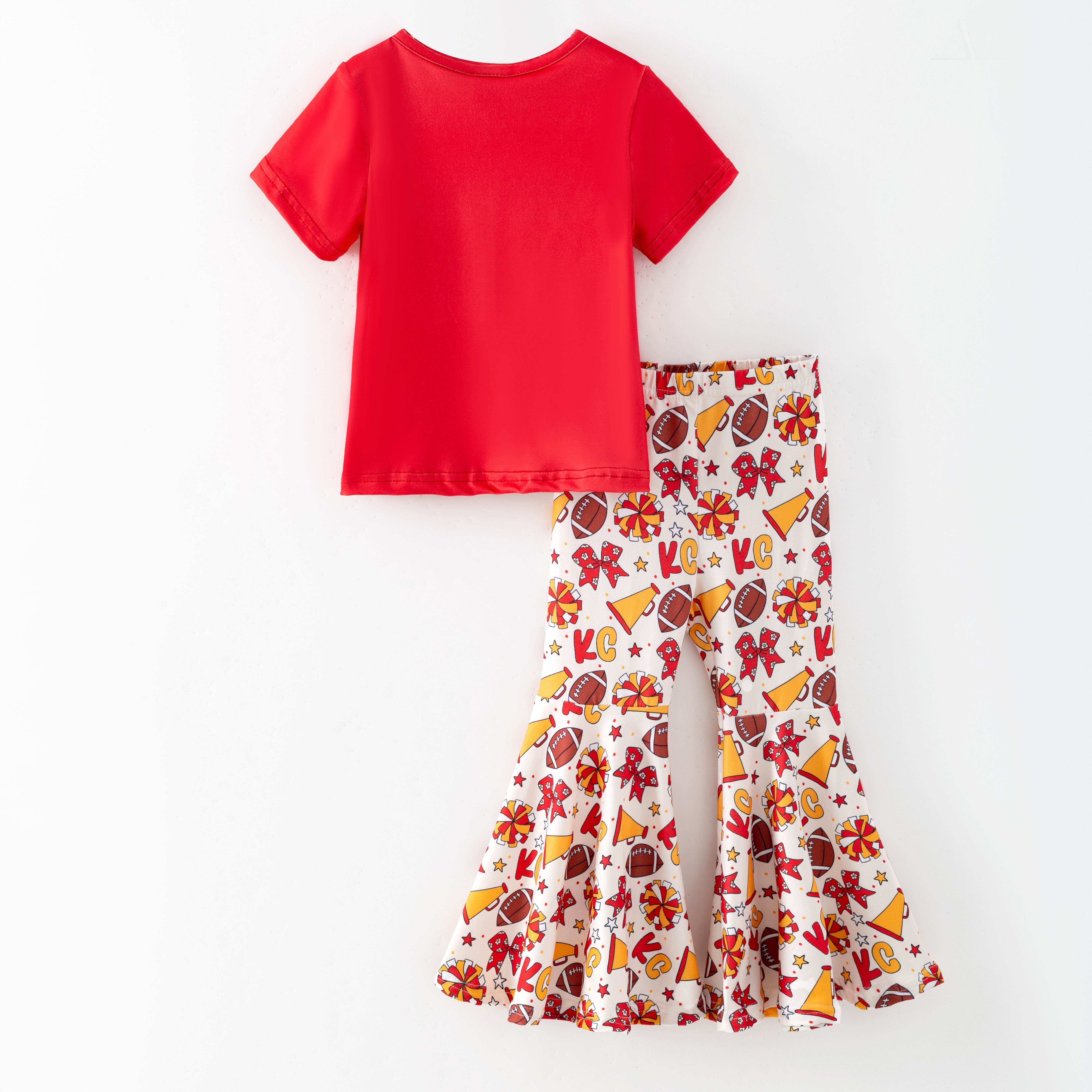 (Pre Order,Prepack Zone)Girls Football Print Outfit Set(Mix Size)