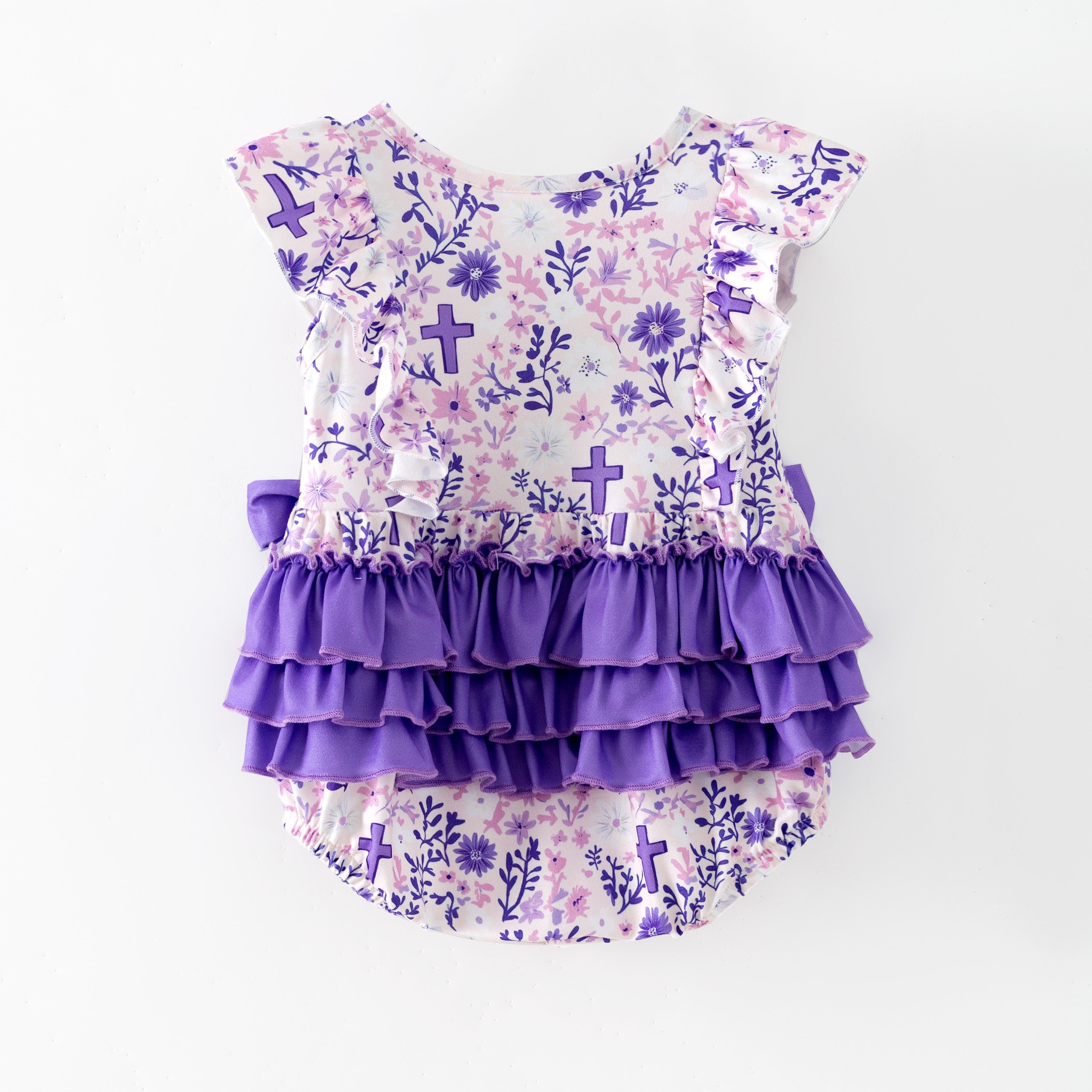 (Pre Order,Prepack Zone)Toddler Girls Easter Print Romper