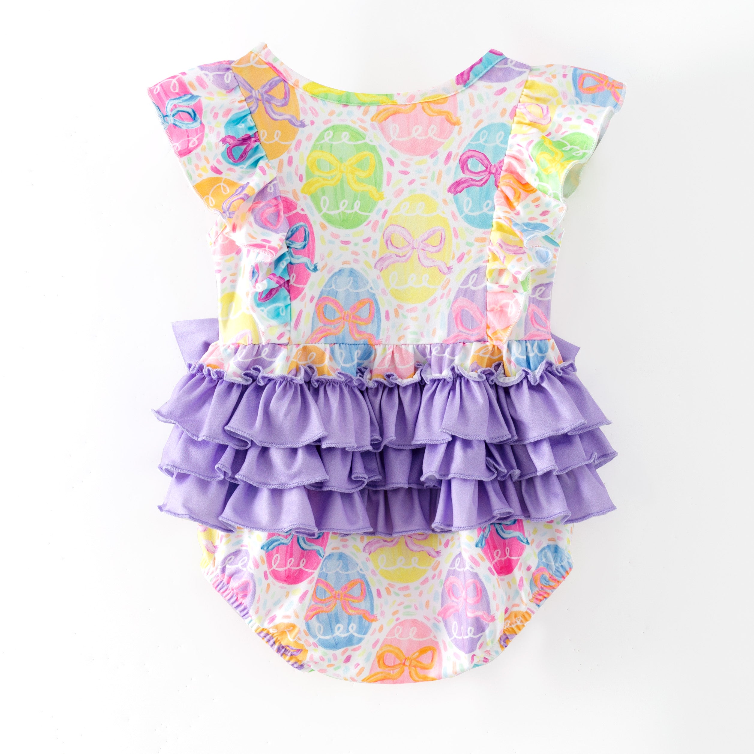 (Pre Order,Prepack Zone)Toddler Girls Easter Print Romper