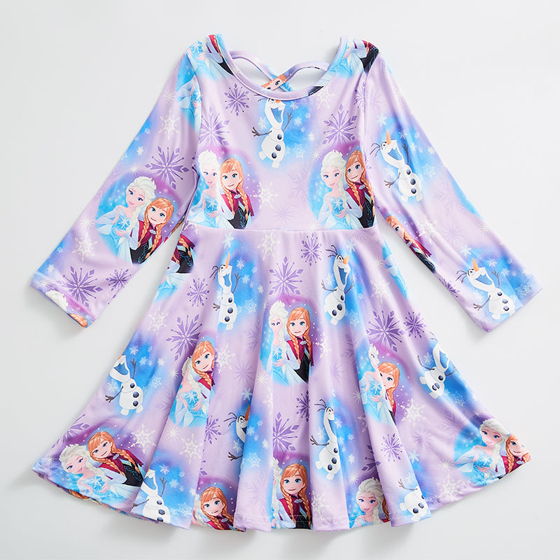 (Pre Order)Girls Fall Princess Print Dress