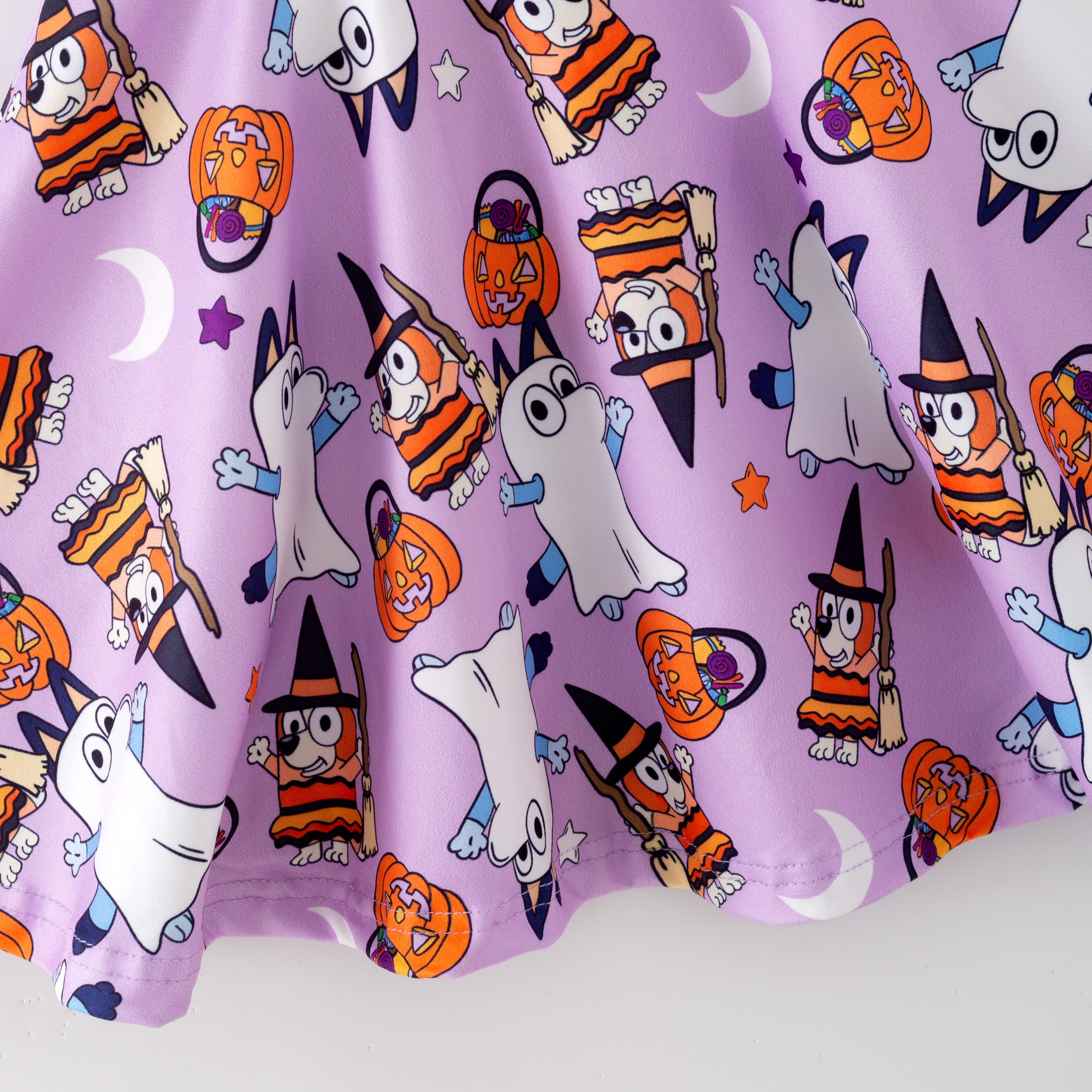 (Pre Order,Prepack Zone)Girls Fall Blue Dog Print Dress