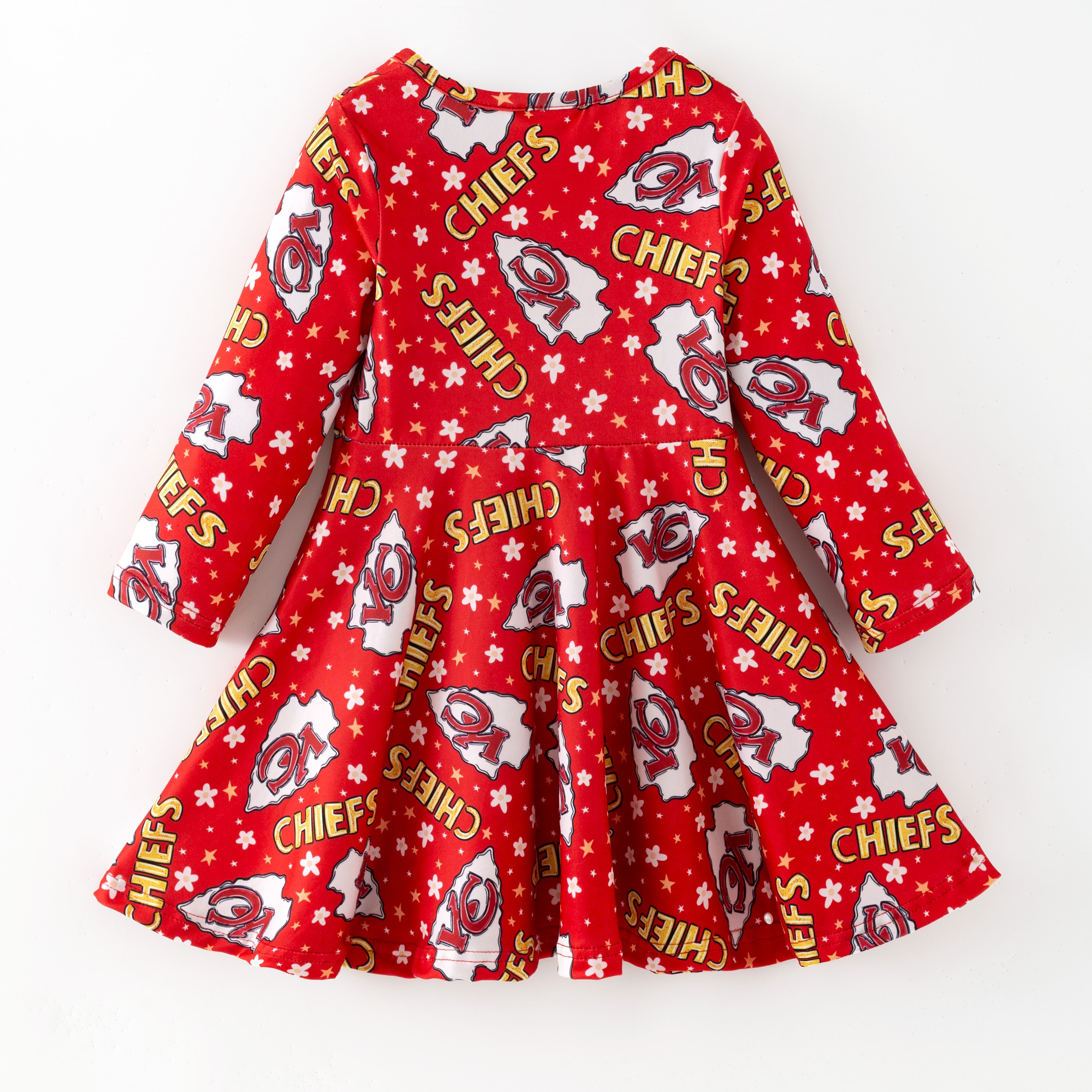 (Pre Order,Prepack Zone)Girls Fall Football Print Dress