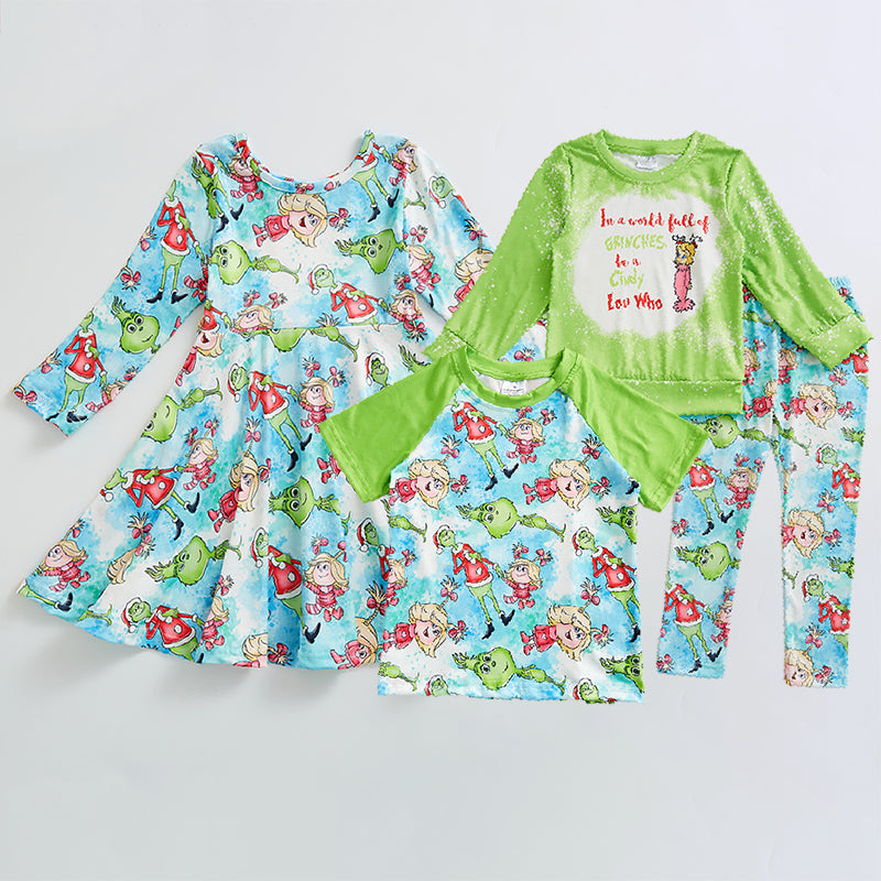 (Pre Order)Sibling Christmas Cartoon Print Cloth