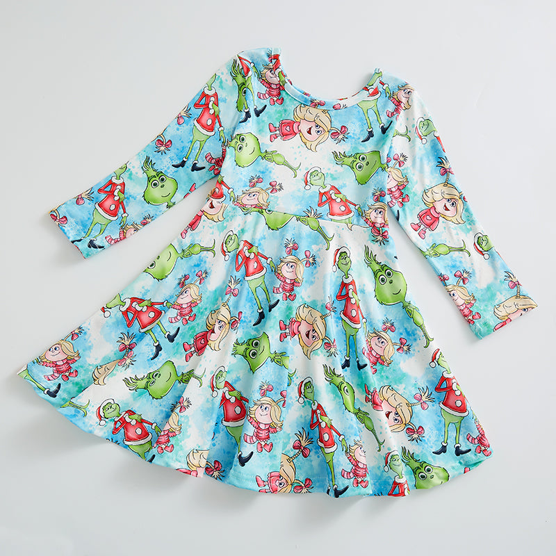 (Pre Order)Sibling Christmas Cartoon Print Cloth