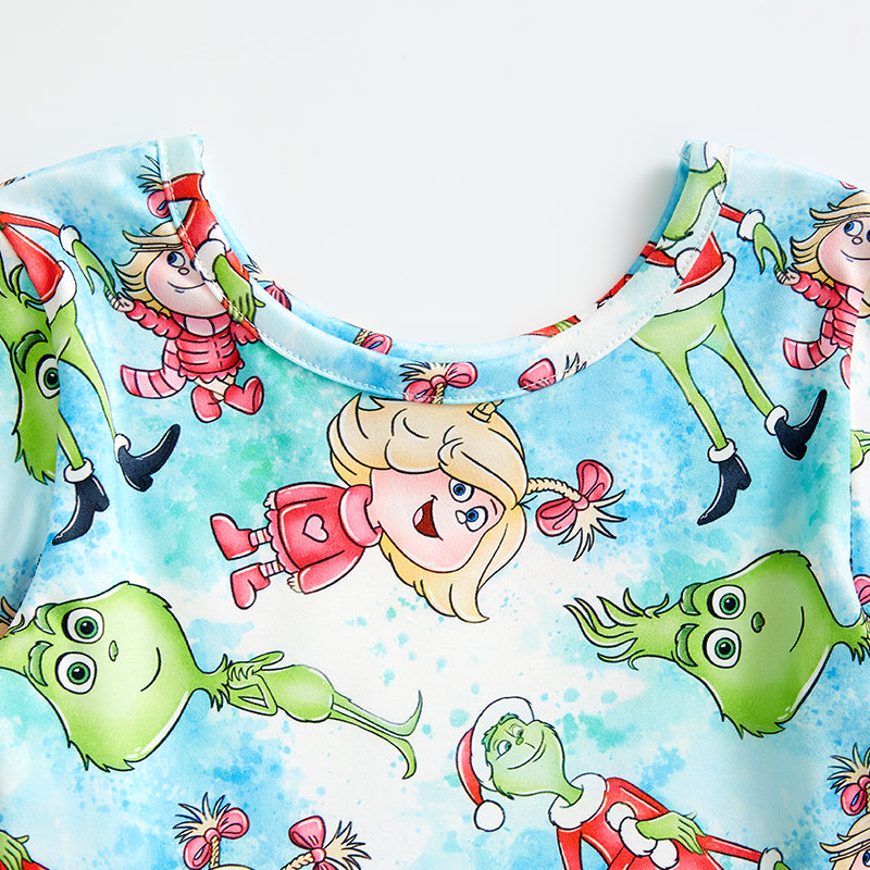 (Pre Order)Sibling Christmas Cartoon Print Cloth