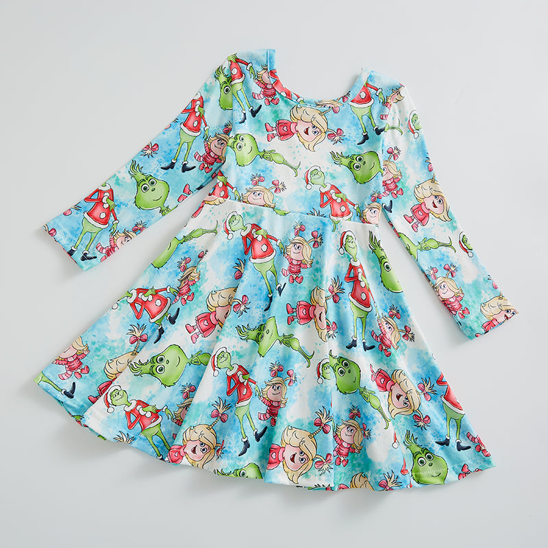 (Pre Order)Sibling Christmas Cartoon Print Cloth