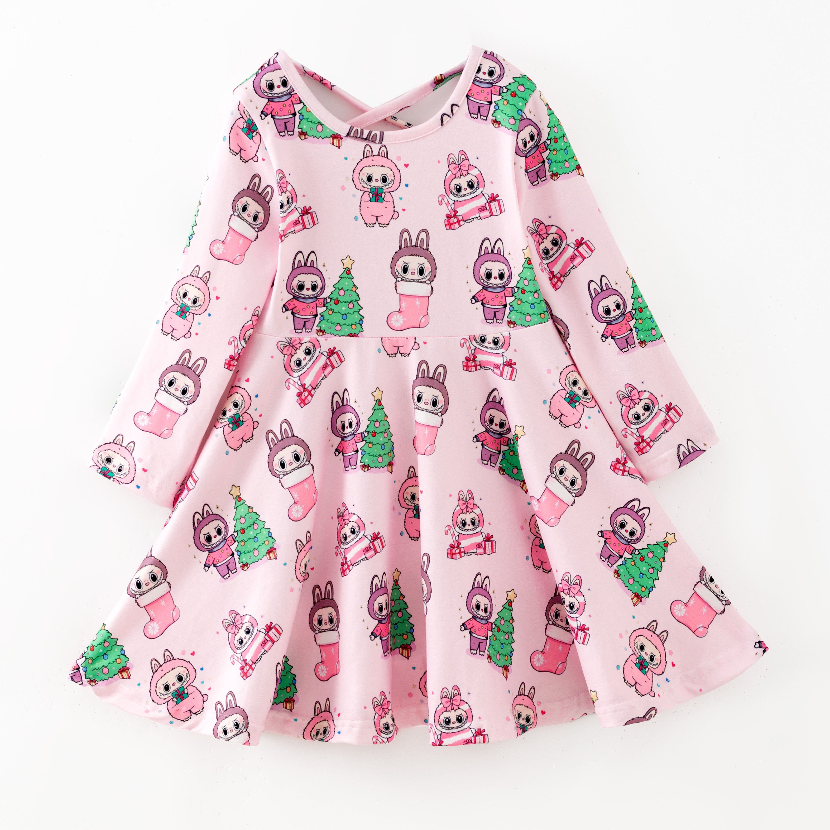 (Pre Order,Prepack Zone)Girls Christmas LBB Print Pajamas&Dress(Mix Size)