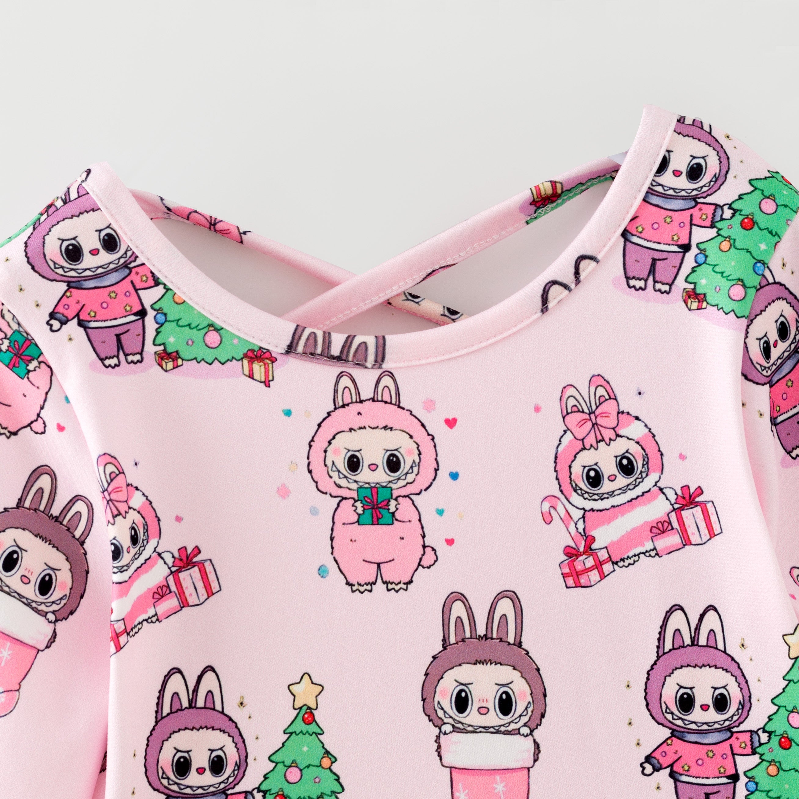 (Pre Order,Prepack Zone)Girls Christmas LBB Print Pajamas&Dress(Mix Size)