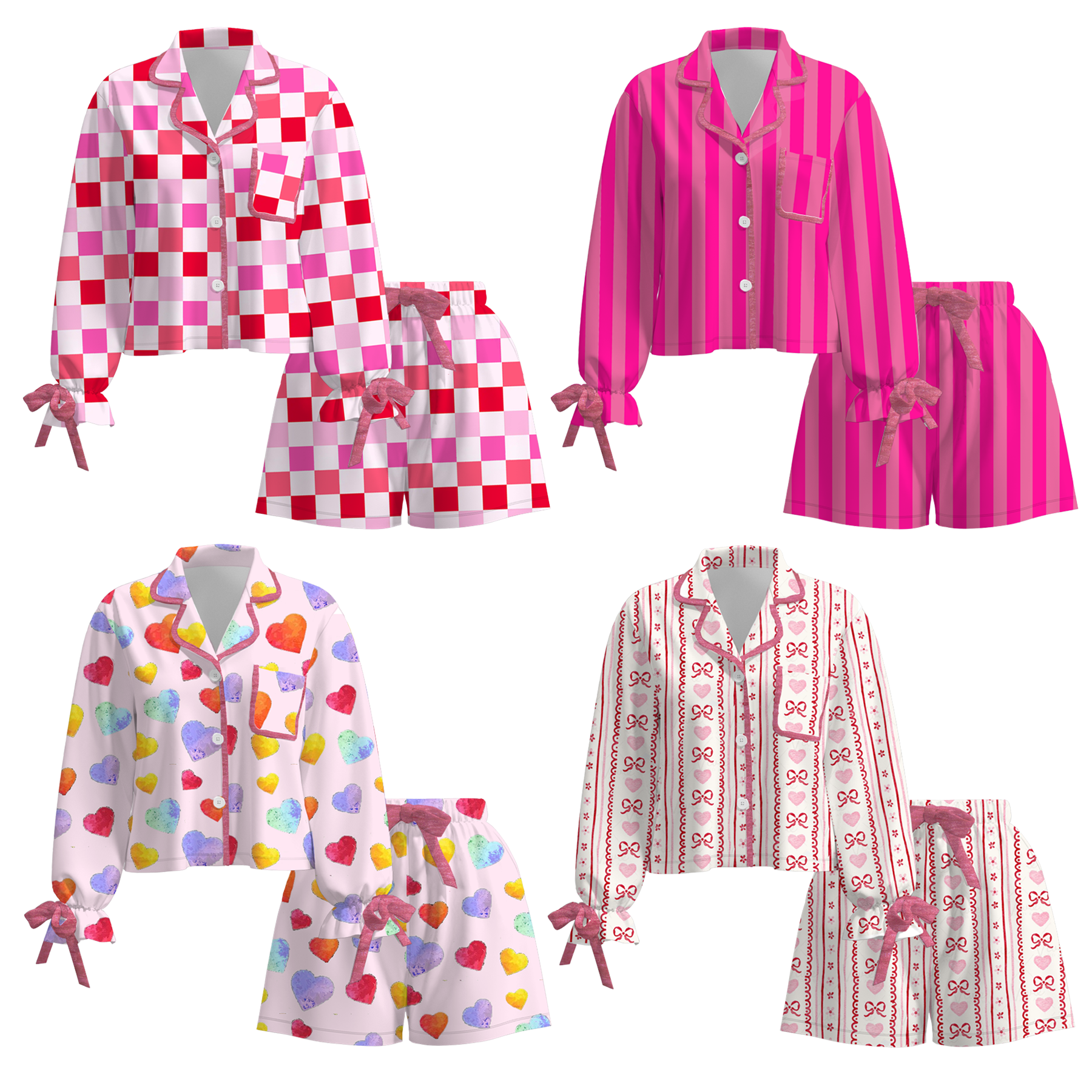 (Pre Order)Adults Valentine's Day Print Pajamas