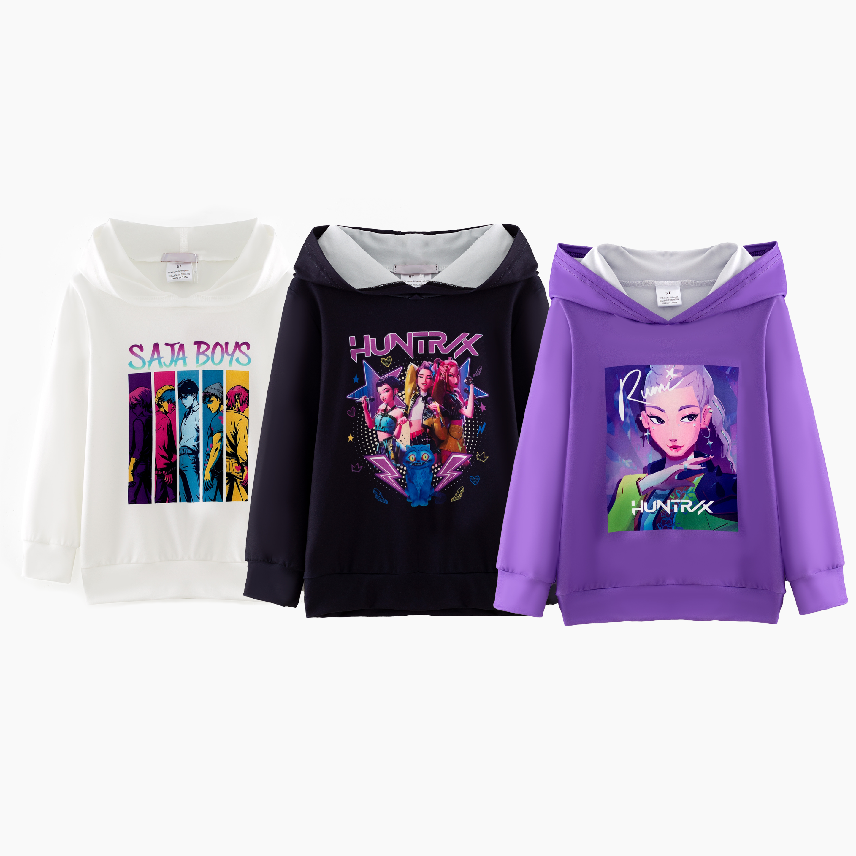 (Pre Order,Prepack Zone)Girls Movie Character Print Hoodie(Mix Size)