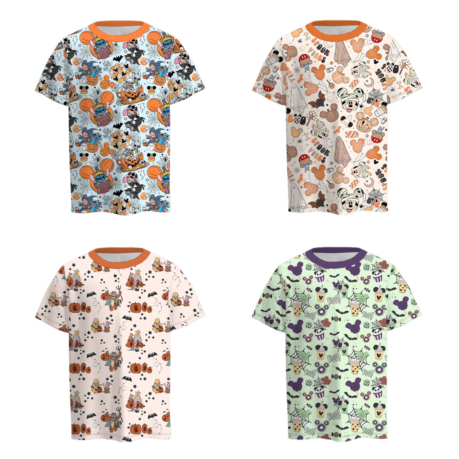 (Pre Order)Boys Halloween Cartoon Print Top