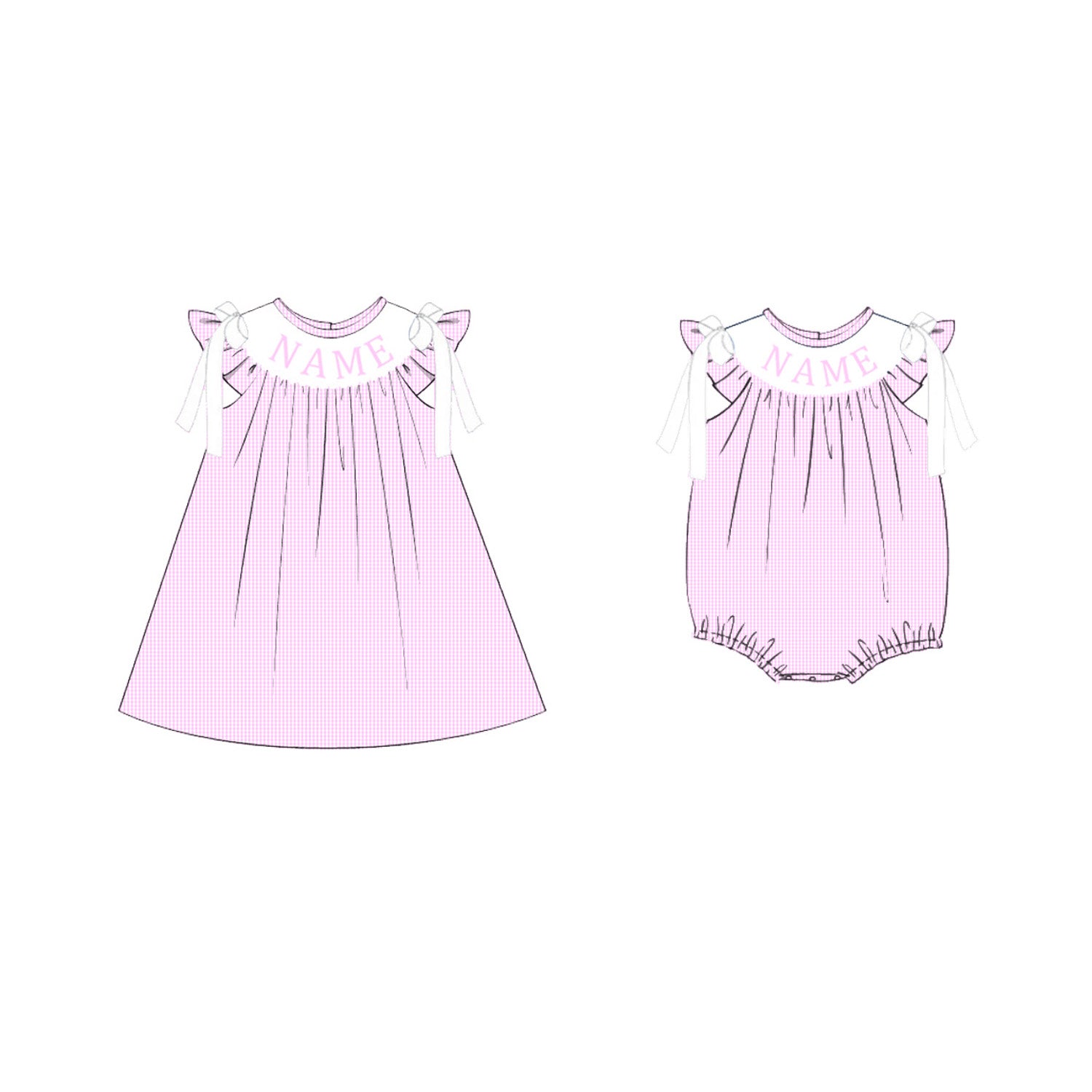 (Pre Order)Sisters Spring&Summer Embroidery Smocked Dress&Romper