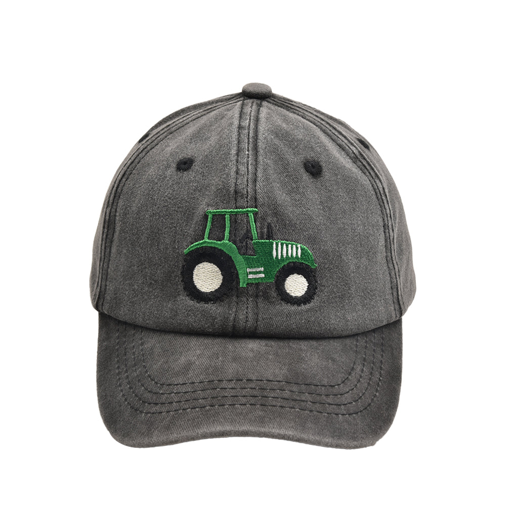 (Pre Order)Kid's Tractor Embroidered Baseball Cap