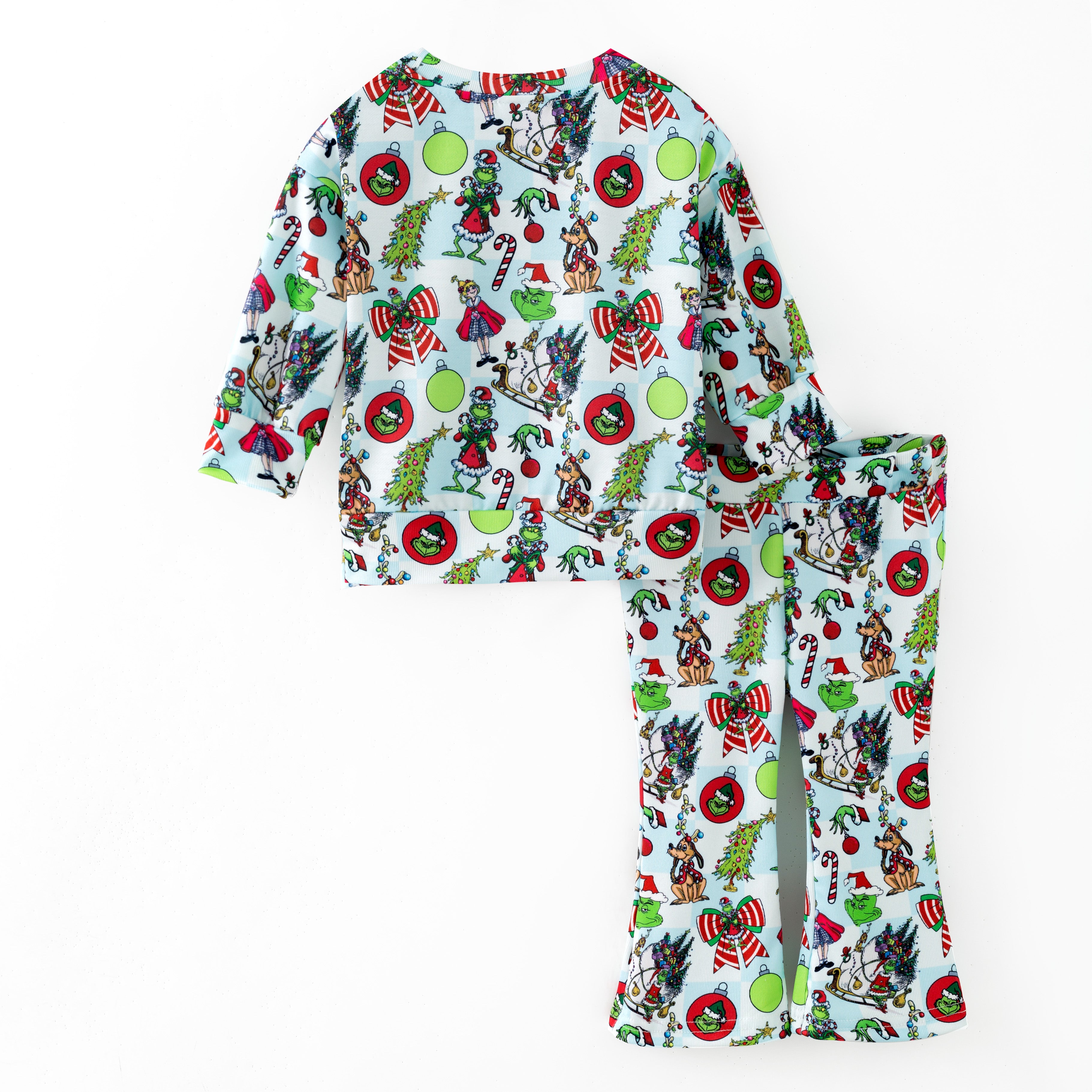 (Pre Order,Prepack Zone)Girls Christmas Cartoon Print Set,Dress&Top(Mix Size)