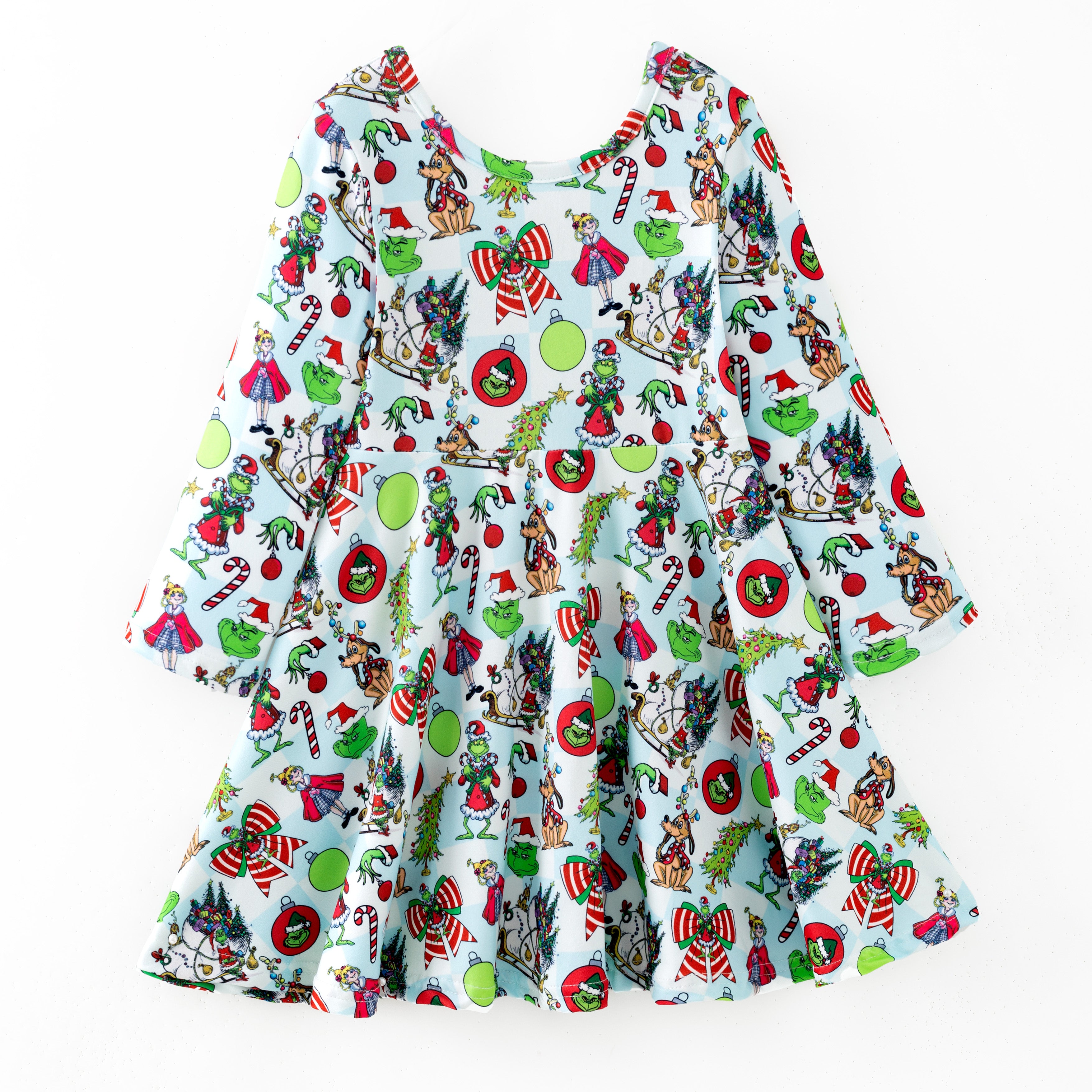 (Pre Order,Prepack Zone)Girls Christmas Cartoon Print Set&Dress(Mix Size)