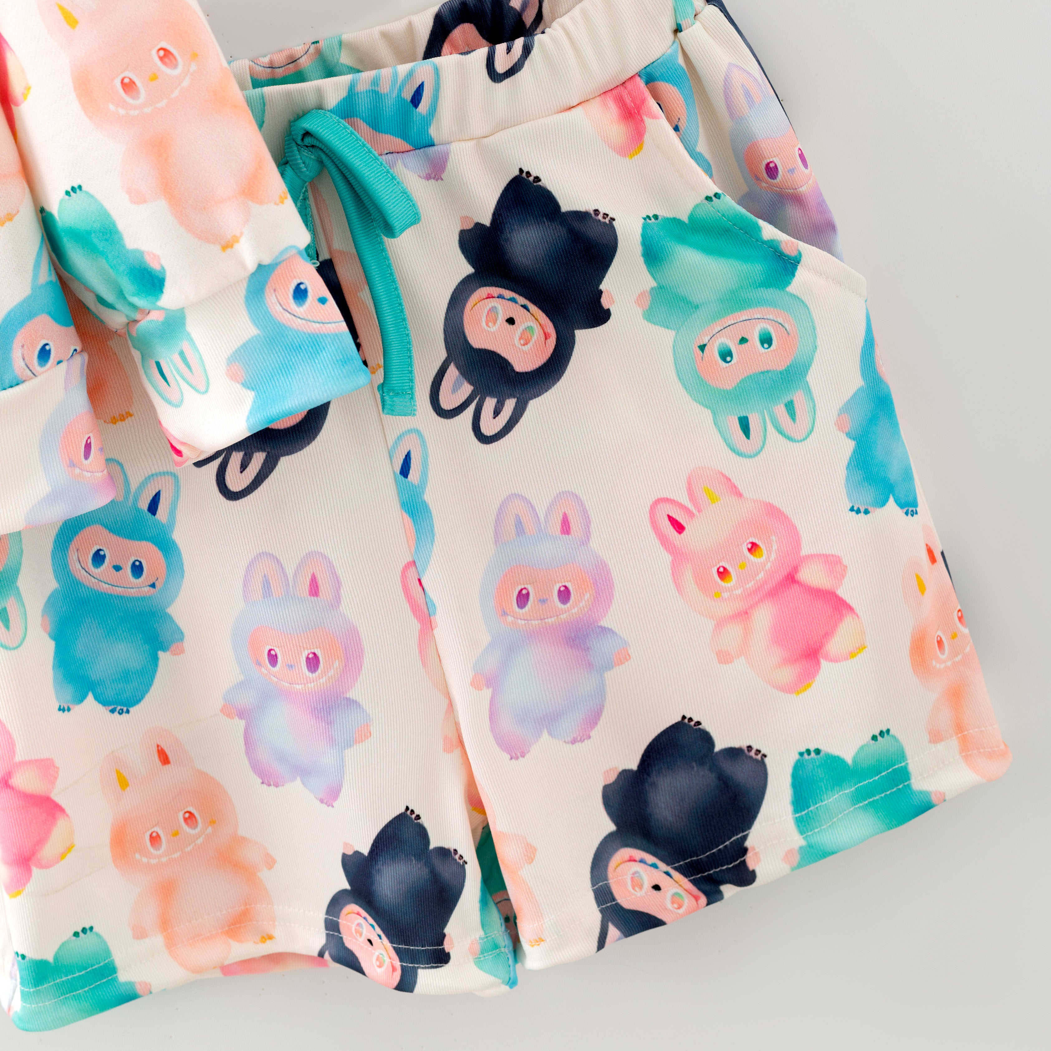 (Pre Order,Prepack Zone)Girls LBB Print Shorts Set with Pockets(Mix Size)