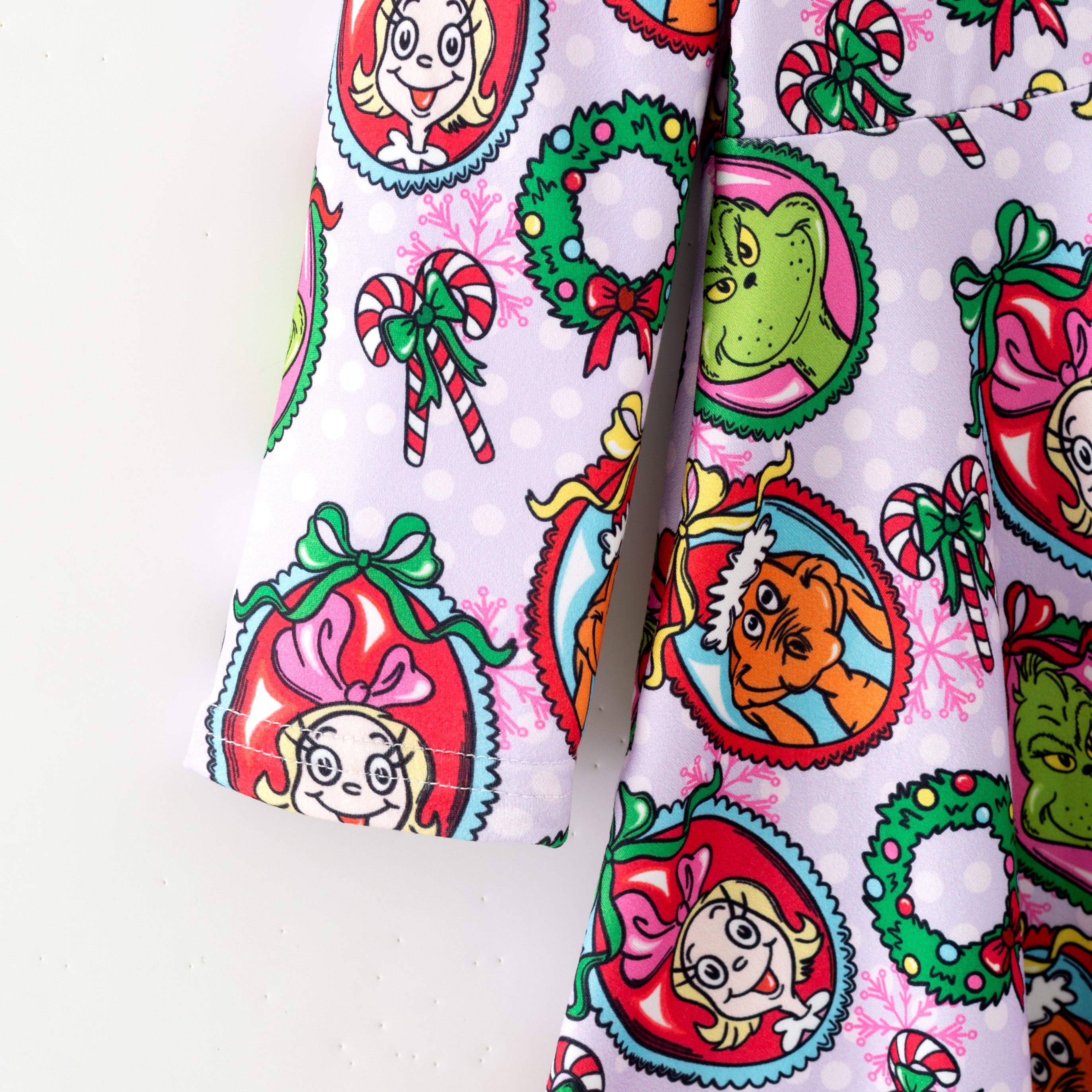 (Pre Order,Prepack Zone)Girls Christmas Cartoon Print Dress(Mix Size)