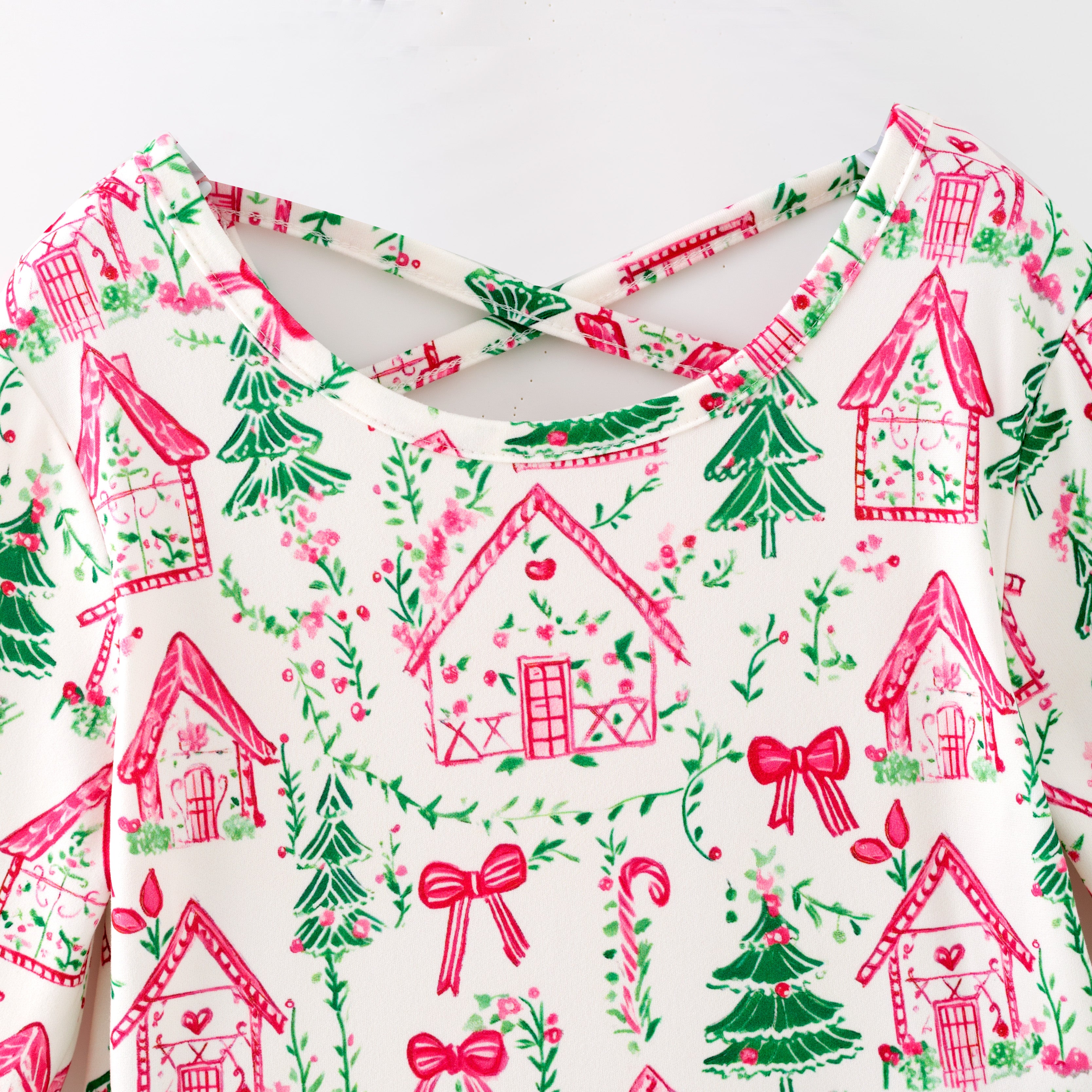 (Pre Order,Prepack Zone)Girls Christmas Print Dress(Mix Size)