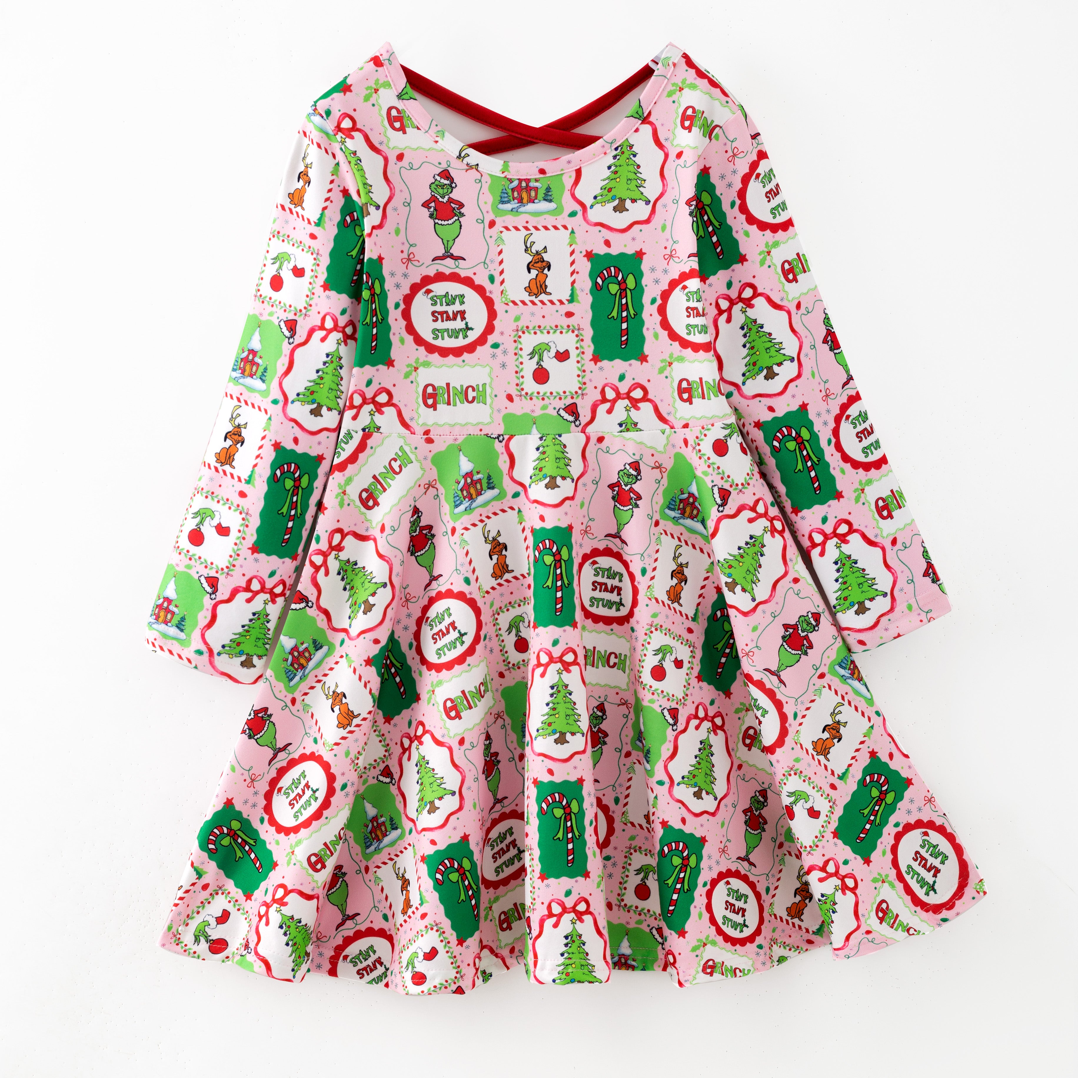 (Pre Order,Prepack Zone)Family Cartoon Print Dress&Set
