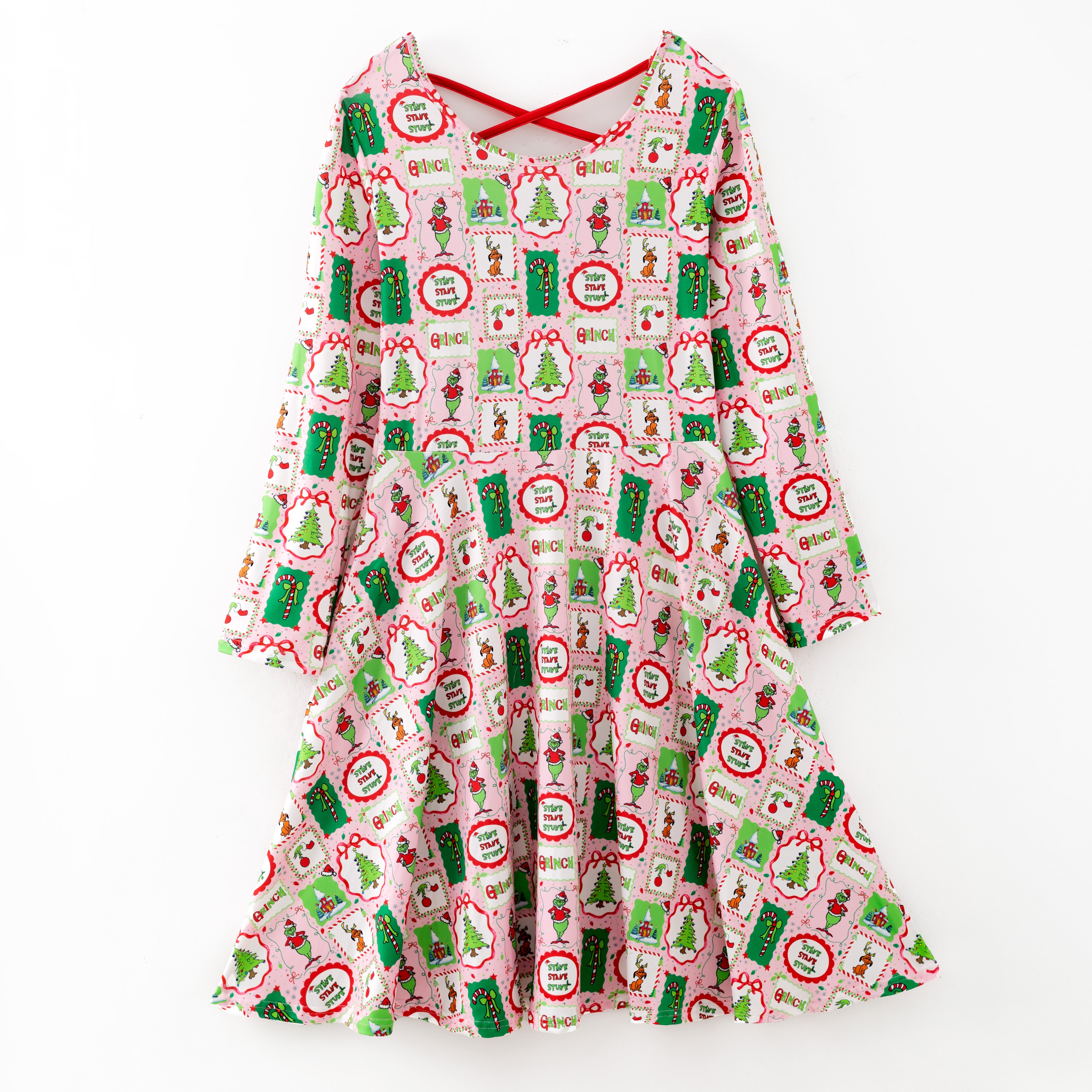 (Pre Order,Prepack Zone)Family Cartoon Print Dress&Set