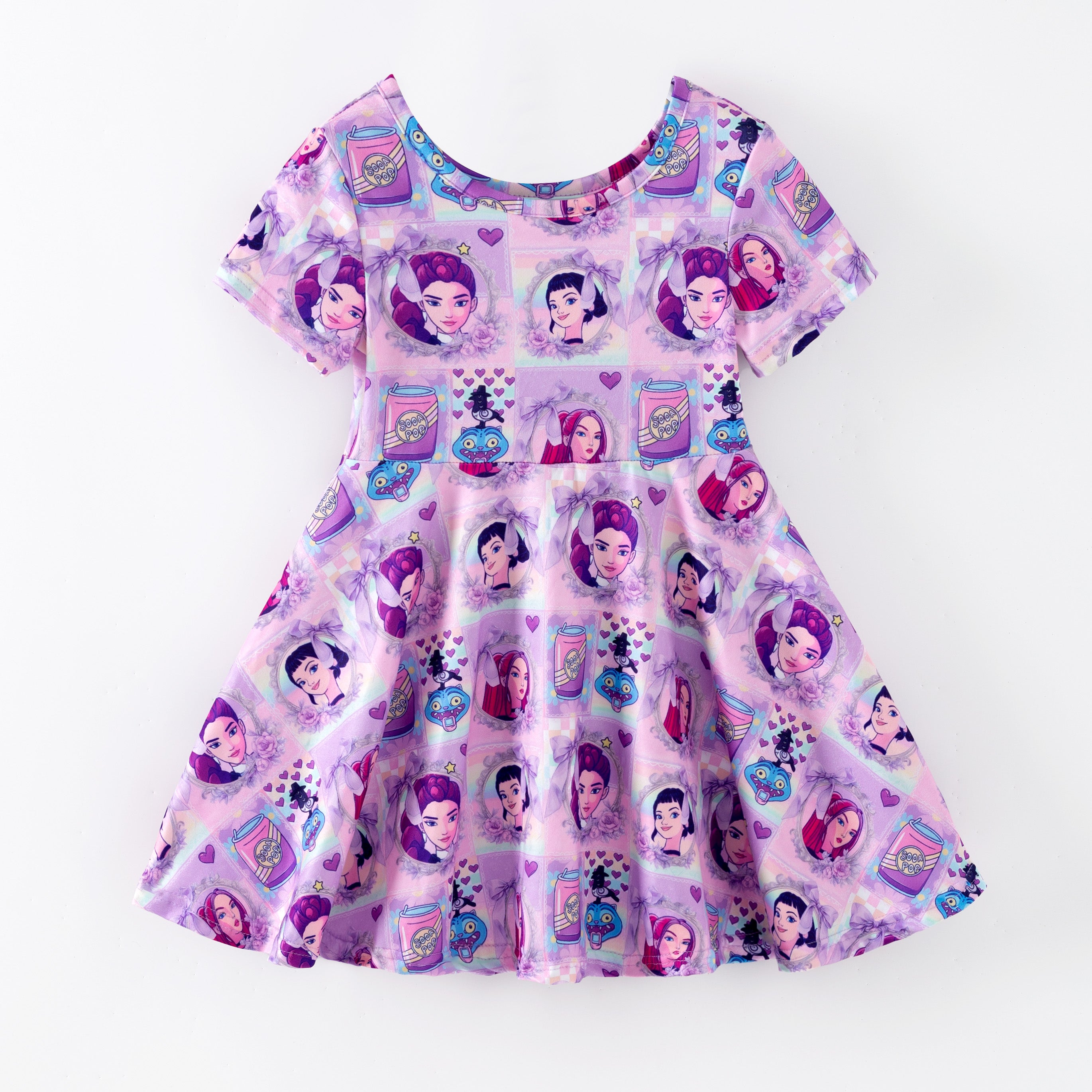 (Pre Order,Prepack Zone)Girls Movie Character Print Dress(Mix Size)