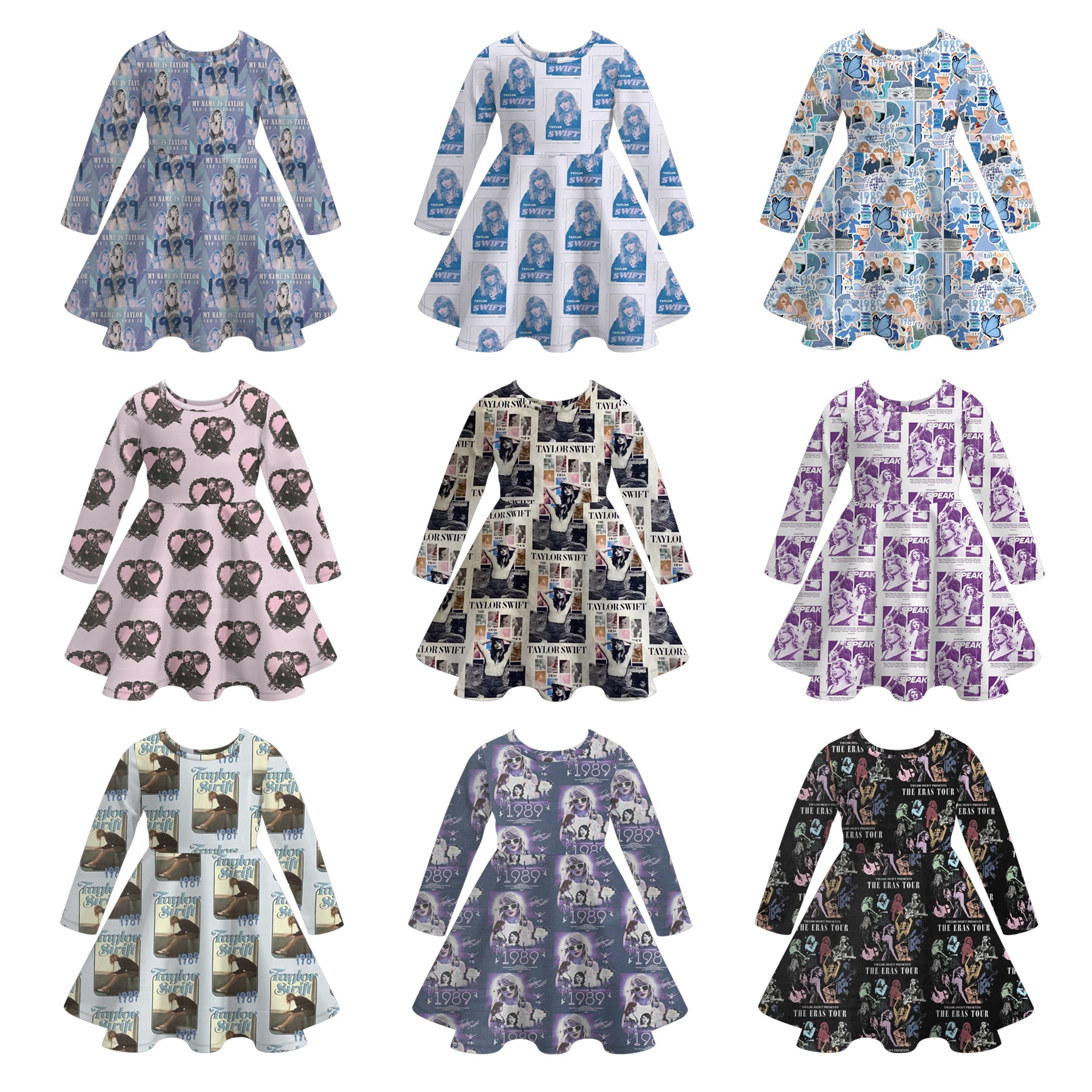(Pre Order)Girls TS Print Milk Silk Dress
