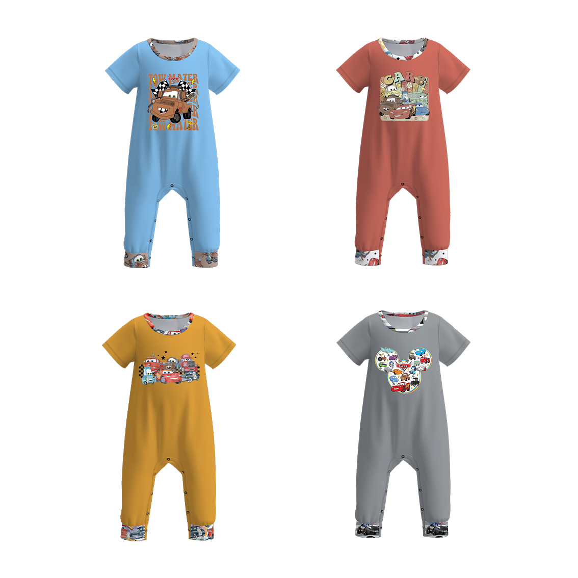 (Pre Order)Boys Summer Cars Pixar Print Romper