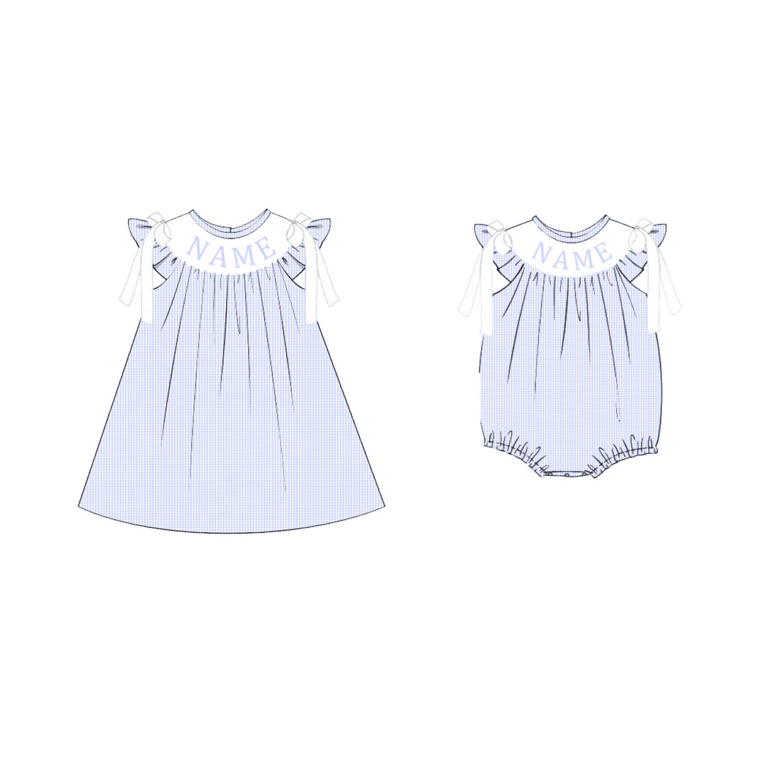 (Pre Order)Sisters Spring&Summer Embroidery Smocked Dress&Romper