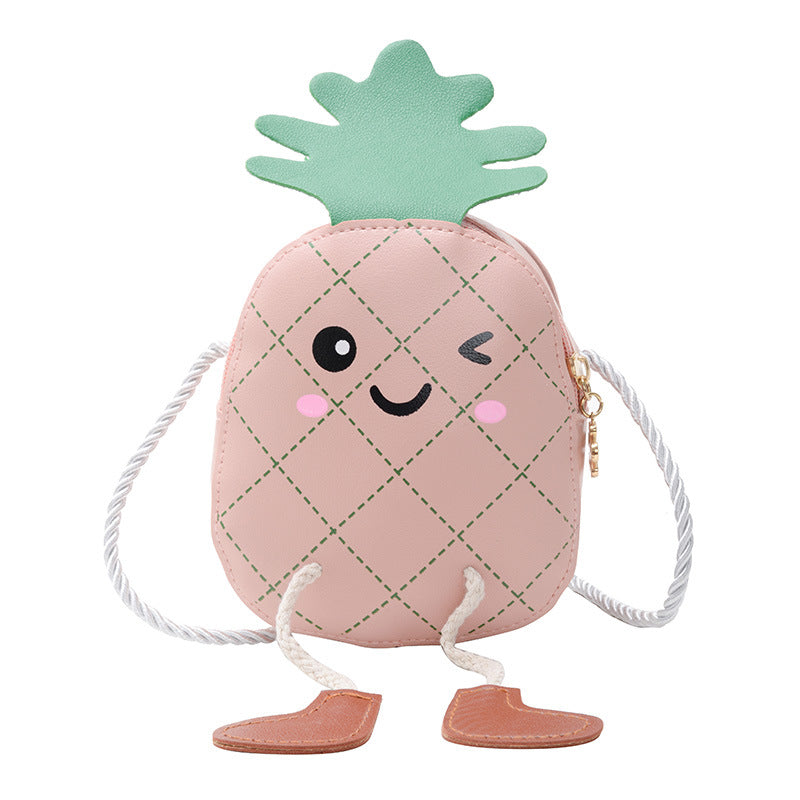 (Pre Order)Girls Spring&Summer Pineapple Shape Crossbody Bag