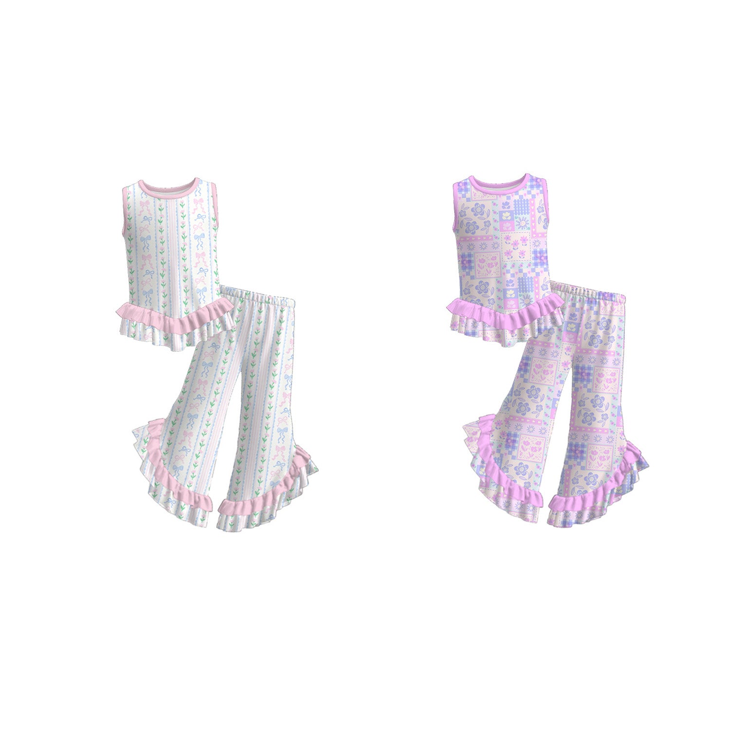 (Pre Order)Girls Easter Print Outfit Set