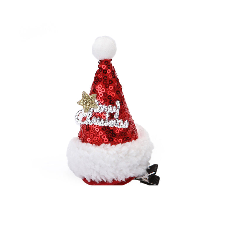 (Pre Order)Girls Christmas Hat Hair Clip