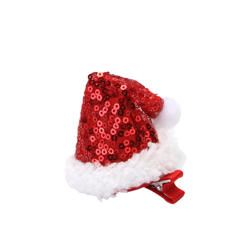 (Pre Order)Girls Christmas Hat Hair Clip