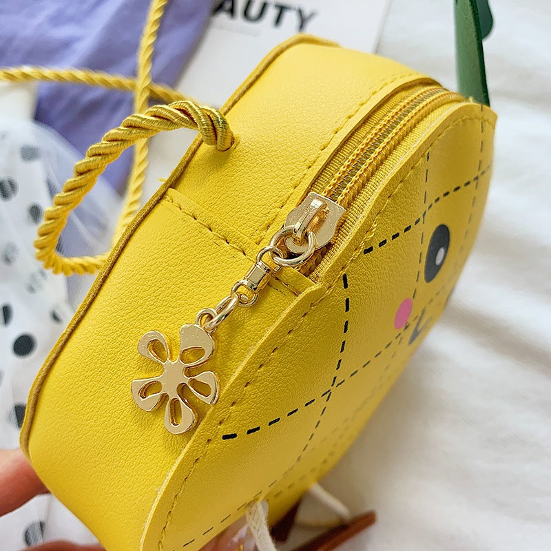 (Pre Order)Girls Spring&Summer Pineapple Shape Crossbody Bag