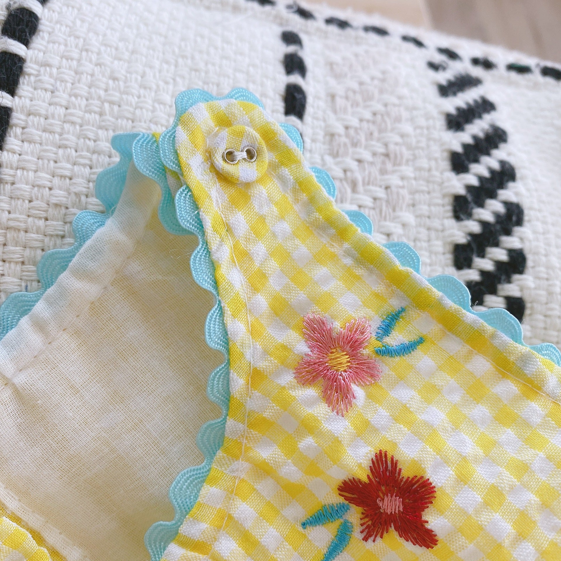 (In Production)Girls Spring&Summer Goose Applique Cotton Dress