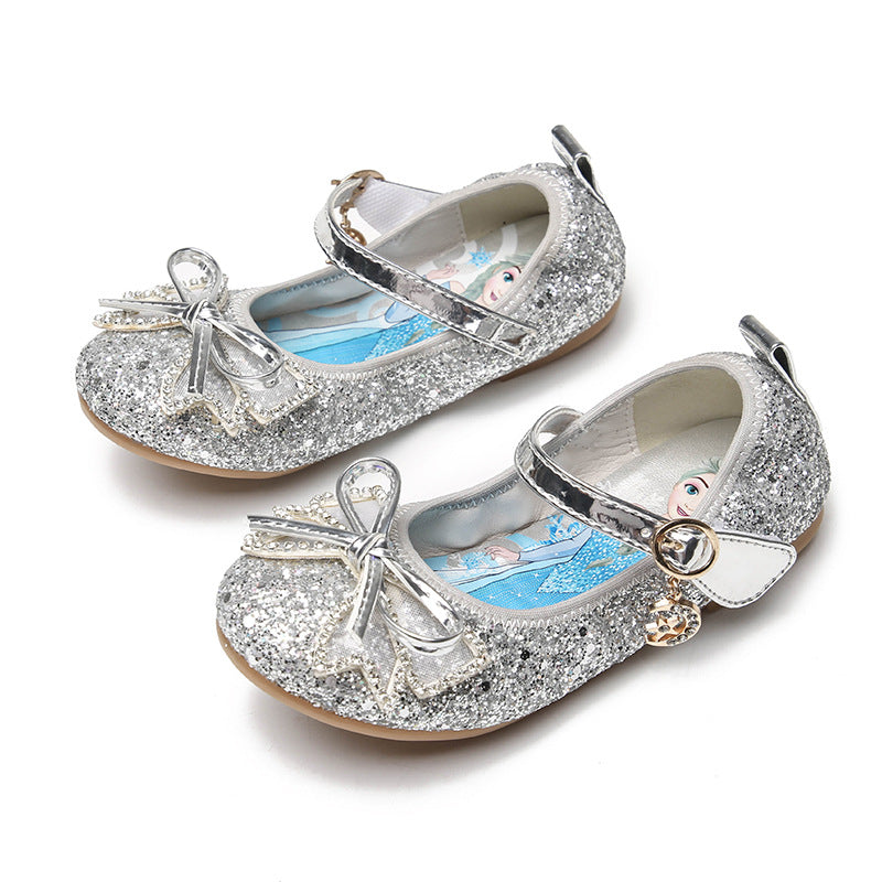(Pre Order)Girls Stylish Soft-soled One-line Sequined Flats