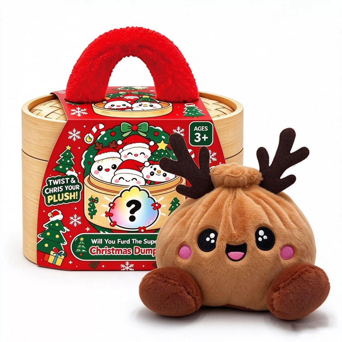 (Pre Order)Christmas Plush Mystery Box Gift Set with Basket