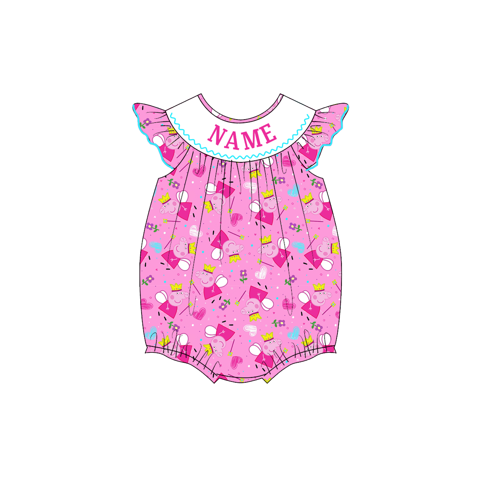 (Weekly Pre-Order)Girls Cartoon Embroidery Smocked Dress&Romper(Ends Wednesday)
