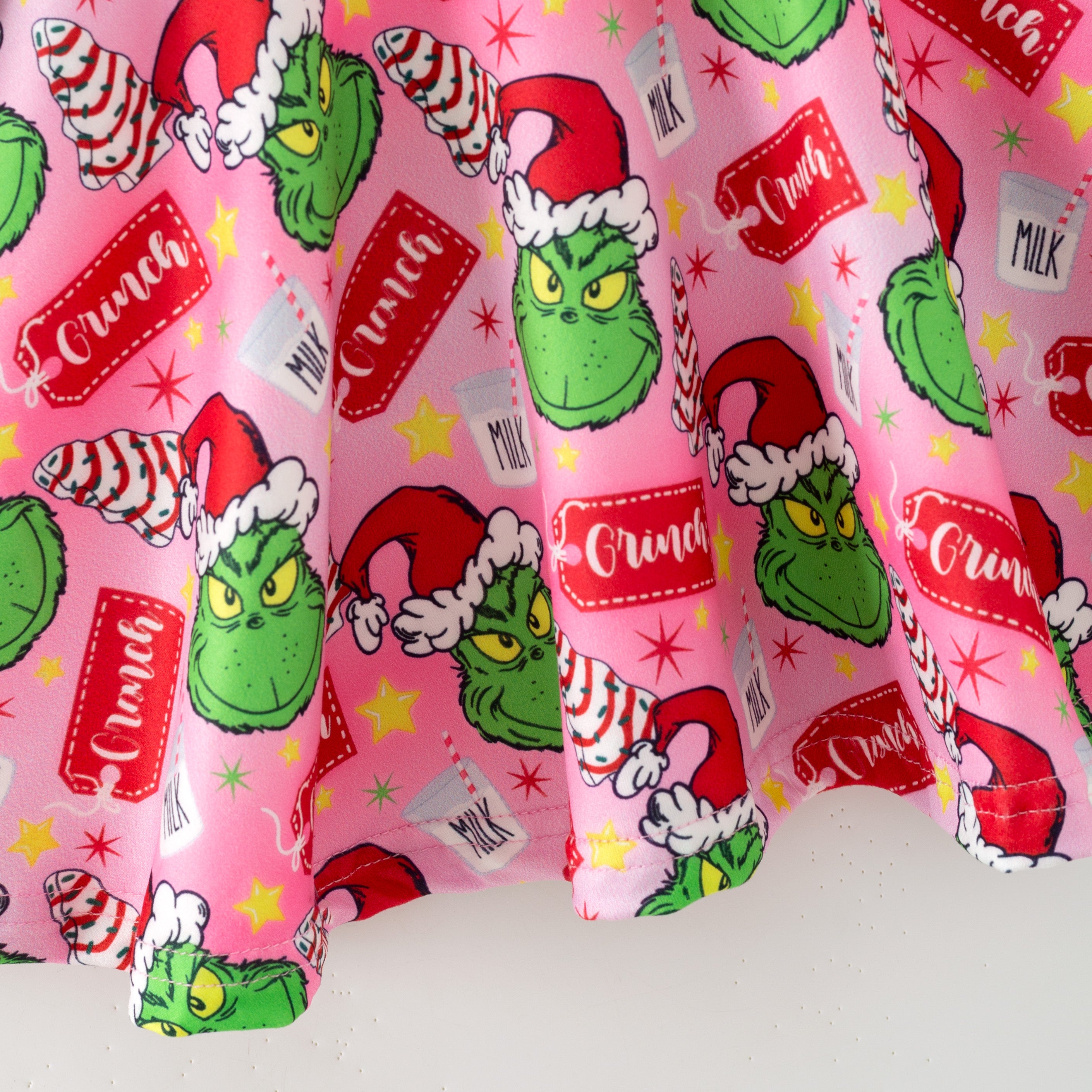 (Pre Order,Prepack Zone)Girls Christmas Cartoon Print Dress(Mix Size)