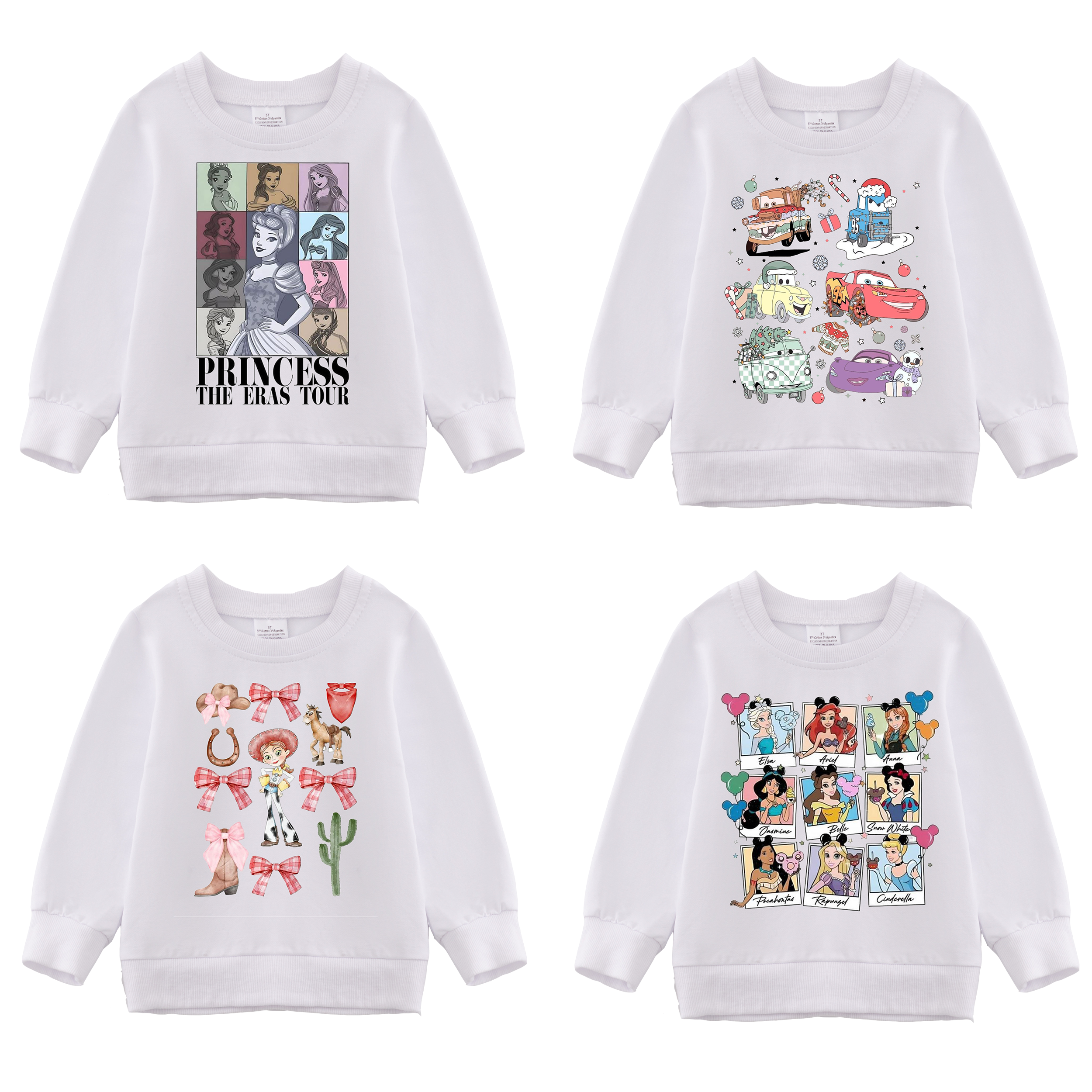 (Pre Order)Girls Fall Cartoon Print Sweatshirt