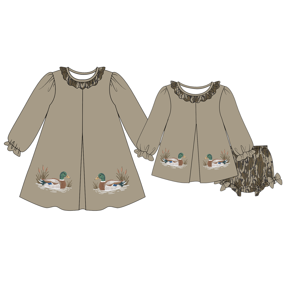 (Weekly Pre-Order)Sisters Duck Embroidery Dress&Romper(Ends 10.18)