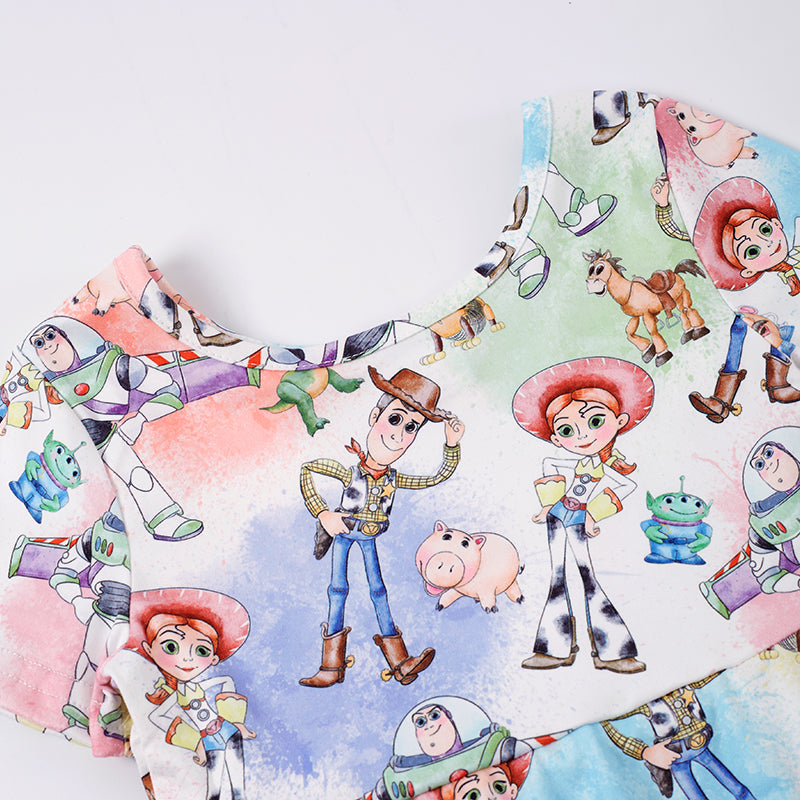 (PRE ORDER)Girls Cartoon Print Dress