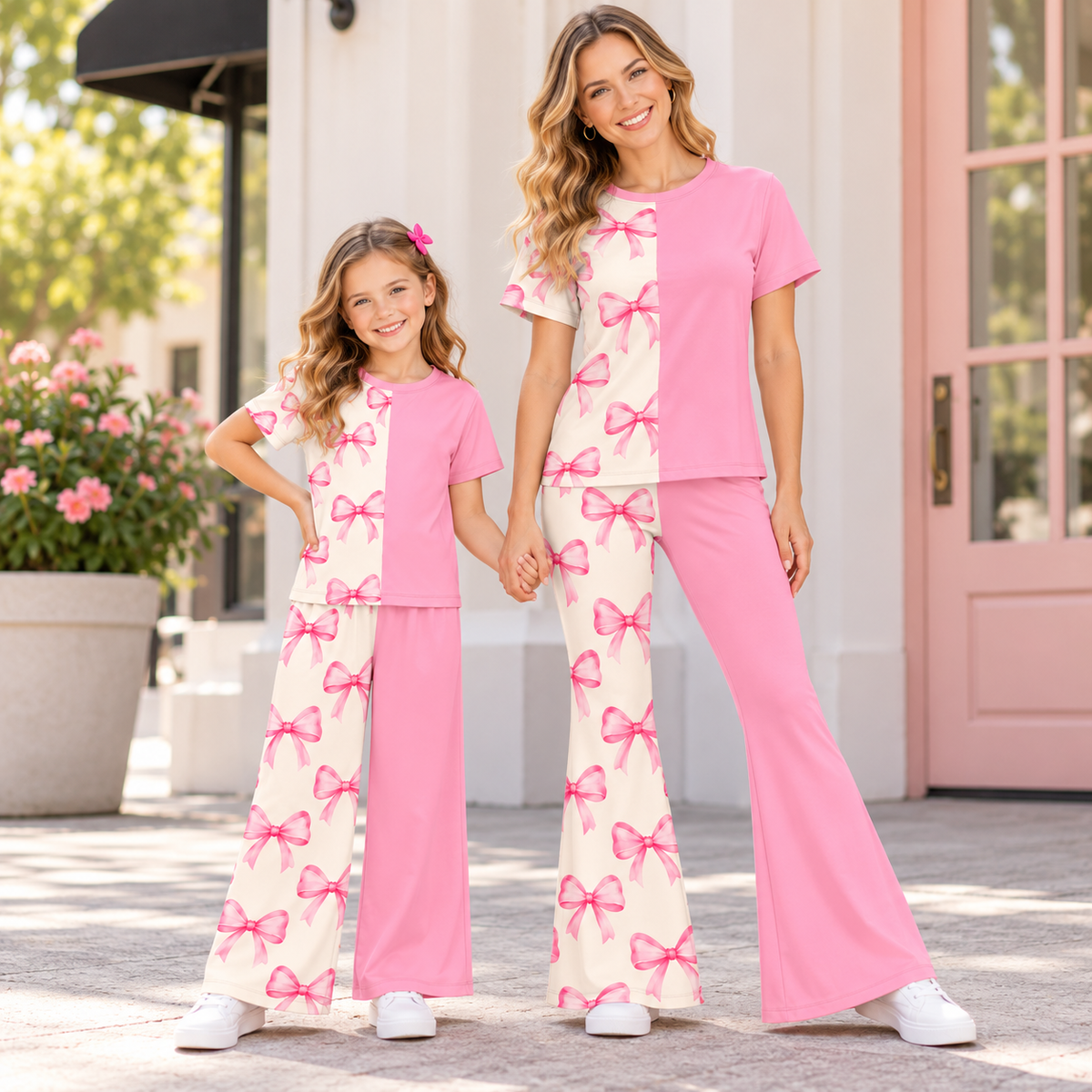 (Weekly Pre-Order)Mommy&Me Spring and Summer Print Outfit Set(Ends 10.28)