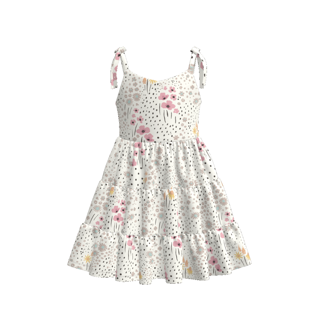 (Pre Order)Mommy and Me Spring&Summer Floral Print Slip Dress