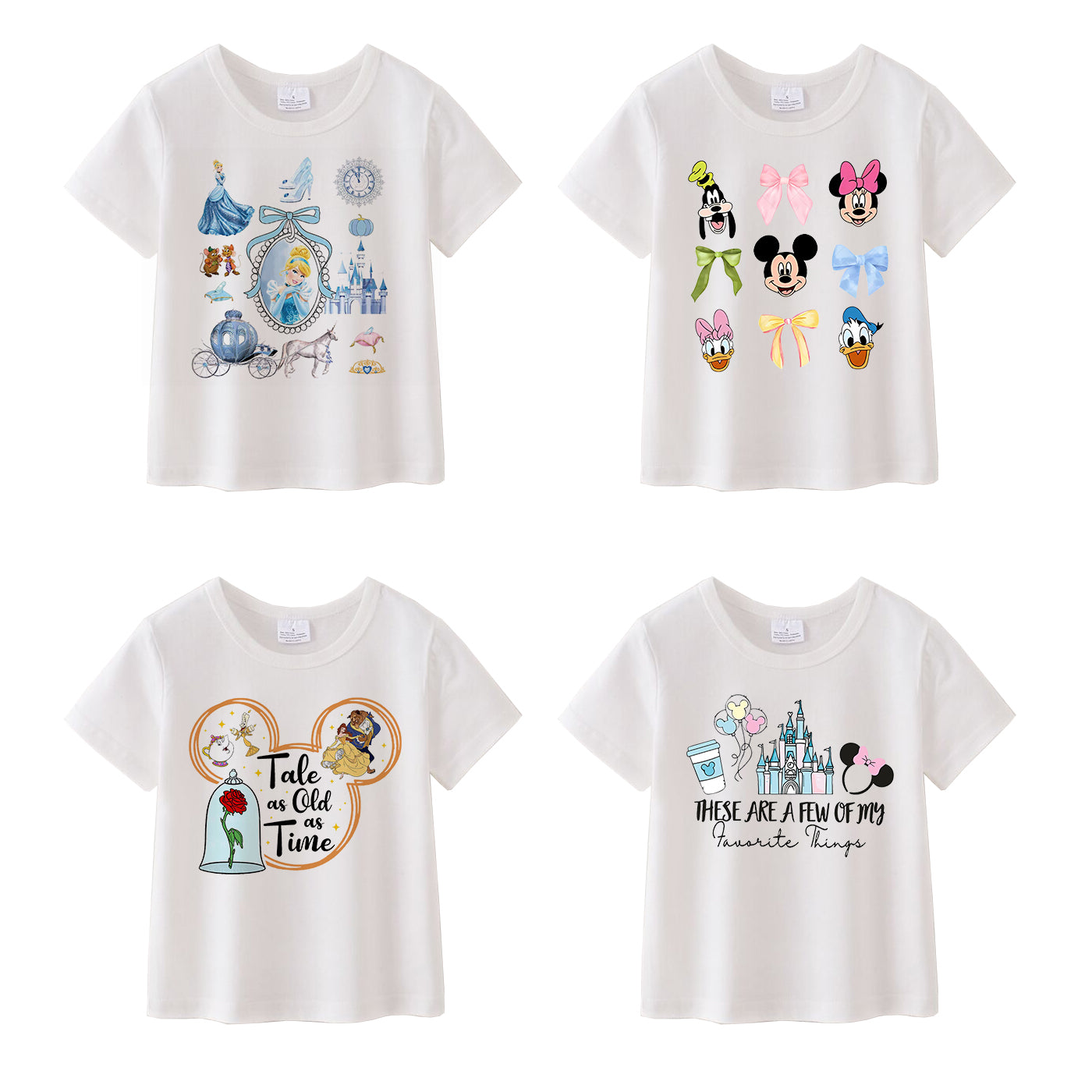 (Pre Order)Girls Spring and Summer Cartoon Print Top