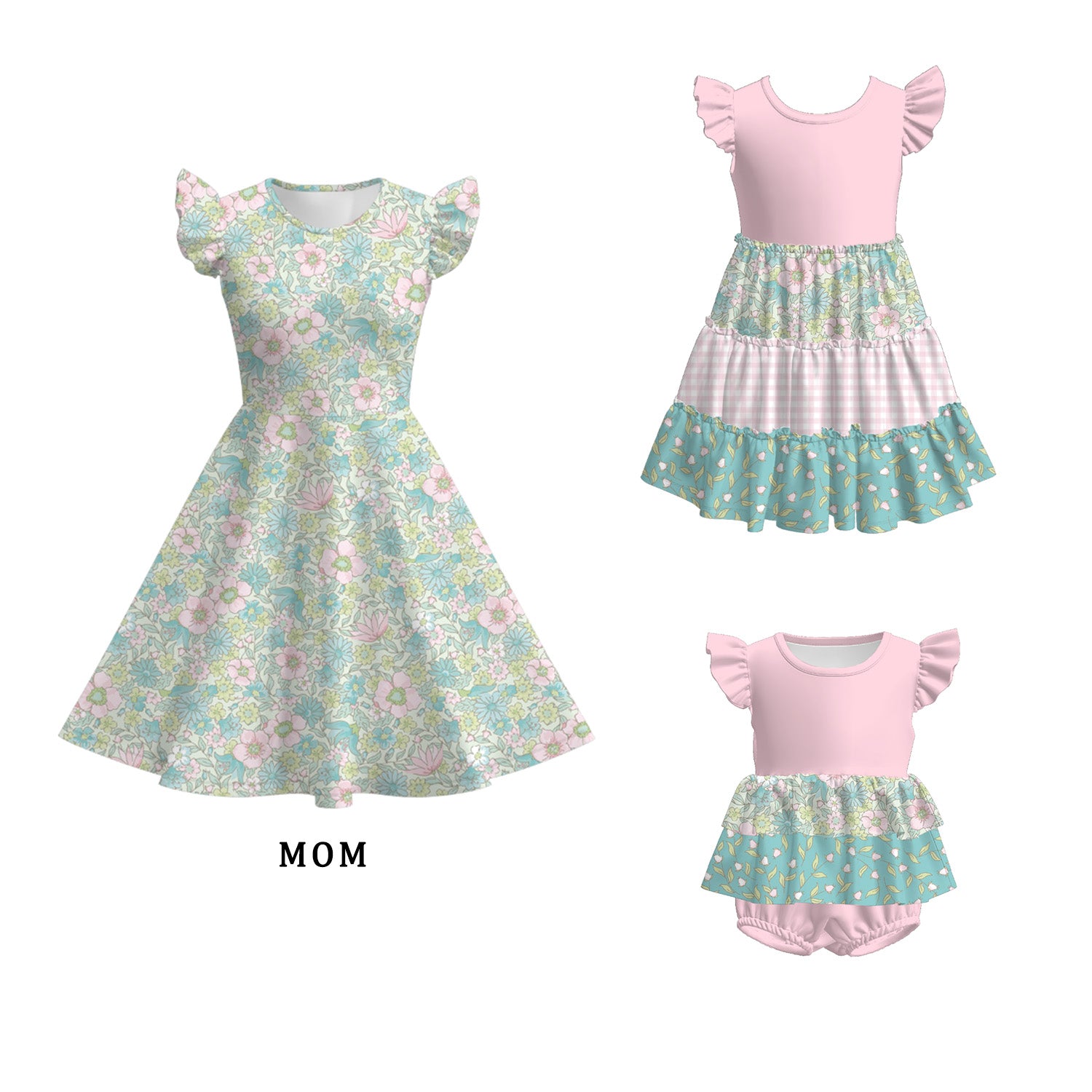(Pre Order)Family Spring&Summer Floral Print Dress&Romper