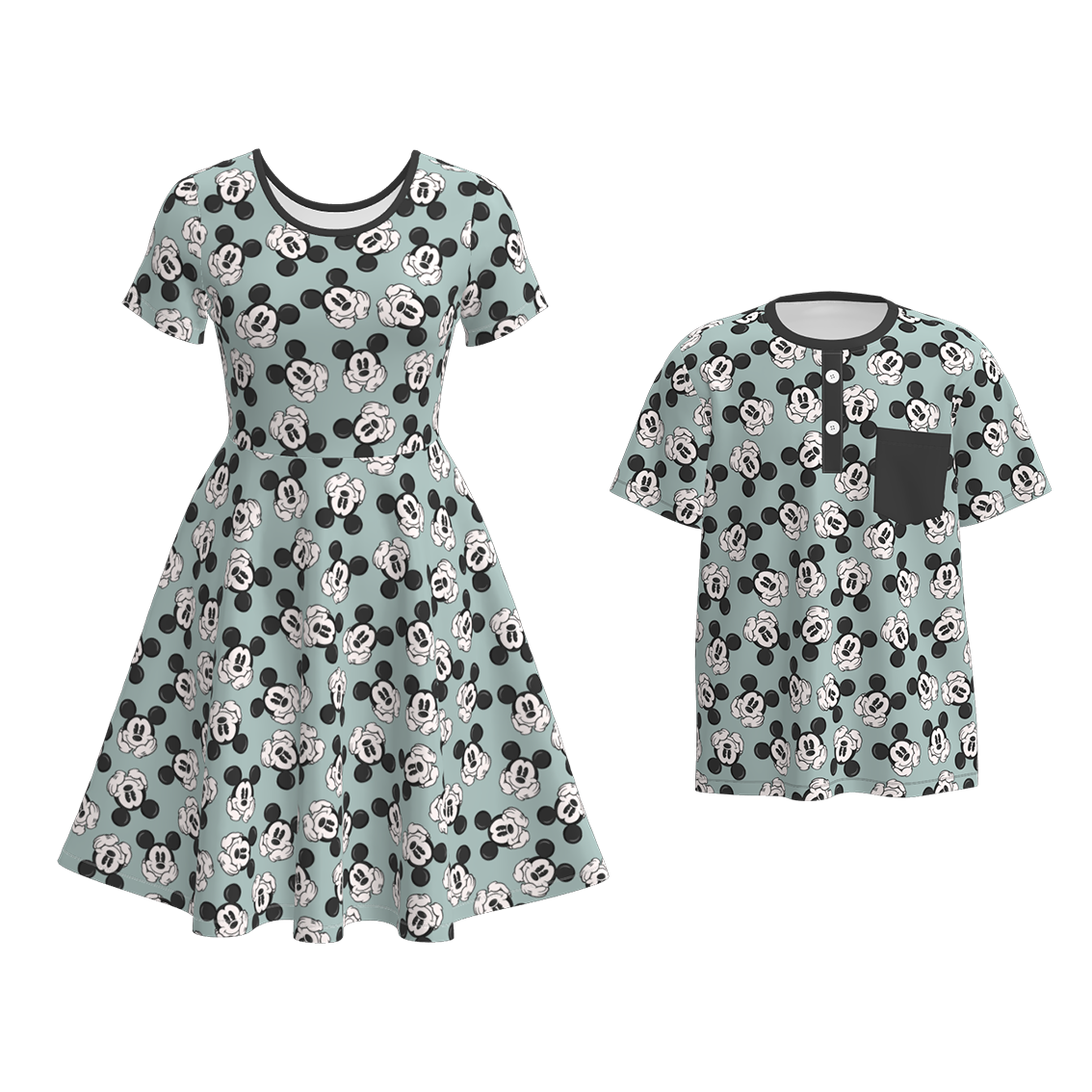 (Pre Order)Adults Spring and Summer Cartoon Print Dress&Top