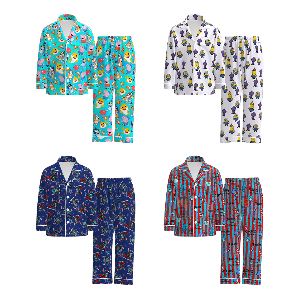 (Pre Order)Boys Fall&Winter Print Pajamas