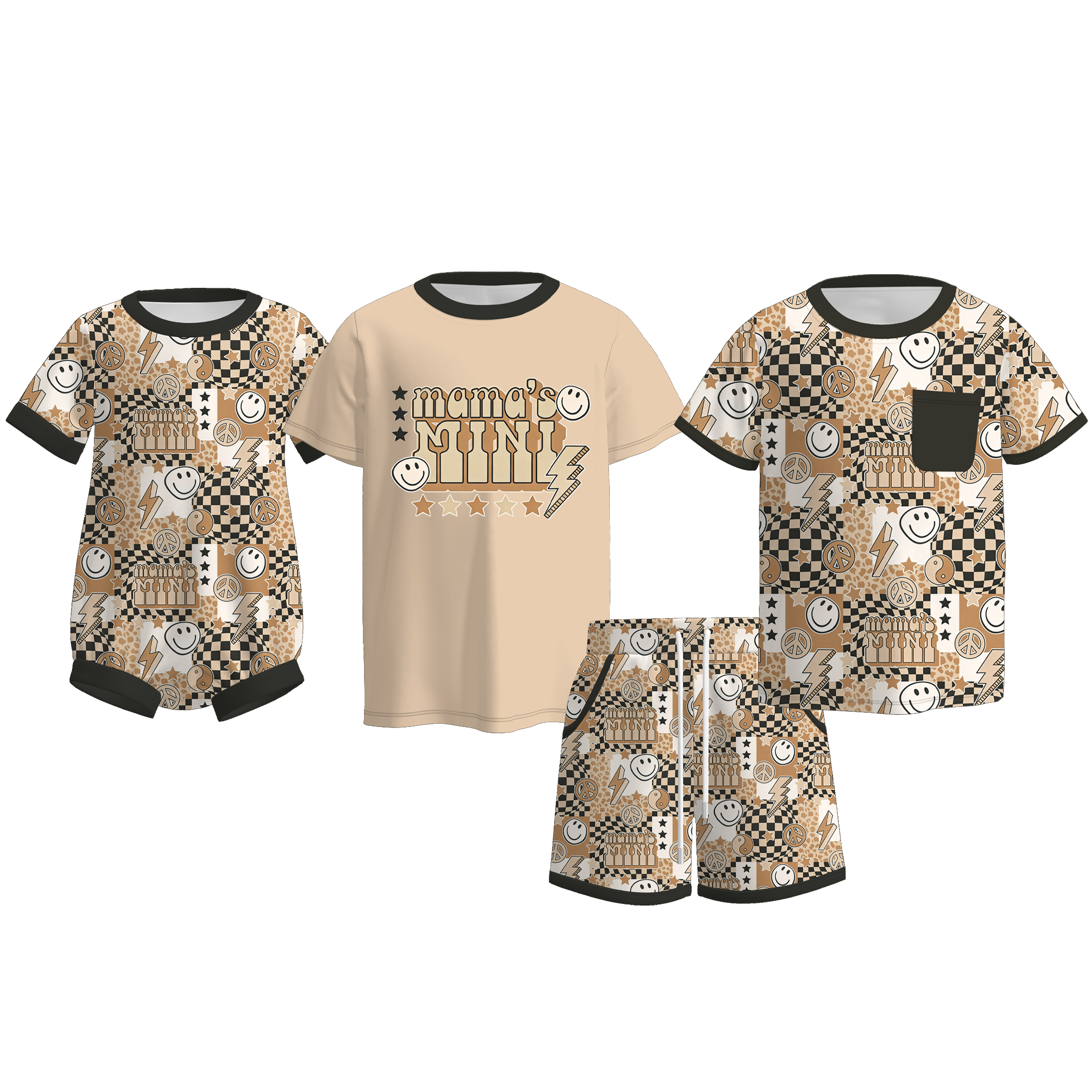 (Pre Order)Brothers Mother's Day Print Set,Top&Romper
